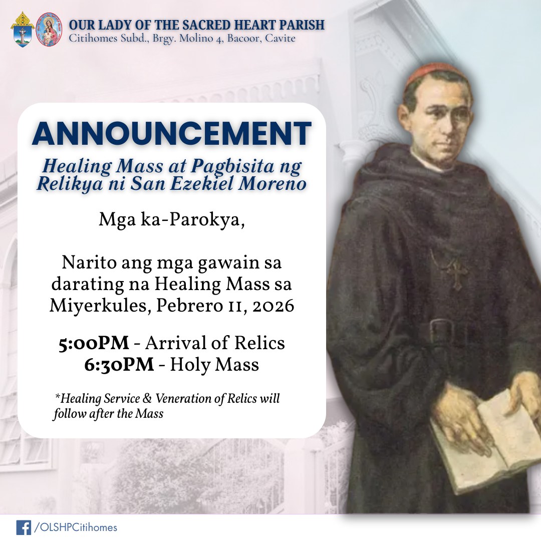 Our - 𝐇𝐄𝐀𝐋𝐈𝐍𝐆 𝐌𝐀𝐒𝐒 𝐚𝐭 𝐏𝐀𝐆𝐁𝐈𝐒𝐈𝐓𝐀 𝐍𝐆 𝐌𝐆𝐀 𝐑𝐄𝐋𝐈𝐊𝐘𝐀 𝐍𝐈 𝐒𝐀𝐍 𝐄𝐙𝐄𝐊𝐈𝐄𝐋 𝐌𝐎𝐑𝐄𝐍𝐎 ...