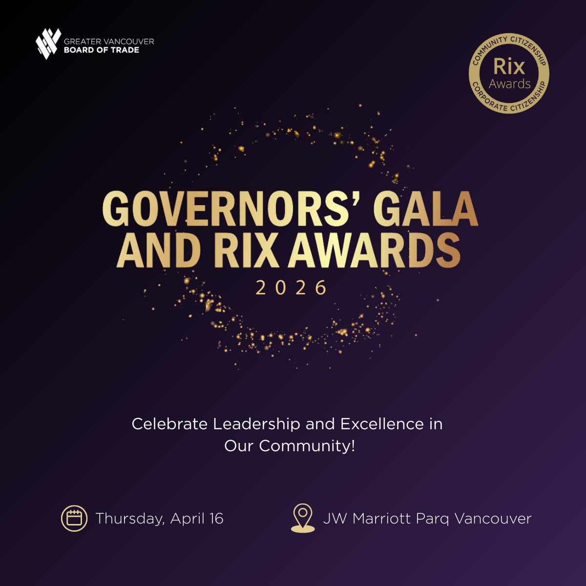 Greater - Our 38th annual Governors’ Gala and Rix Awards is 98% sold ...