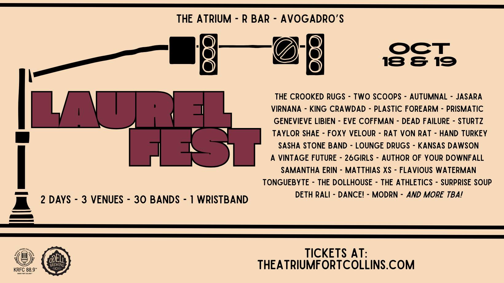 Laurel Fest - Atrium, R Bar, and Avos - 30 Bands