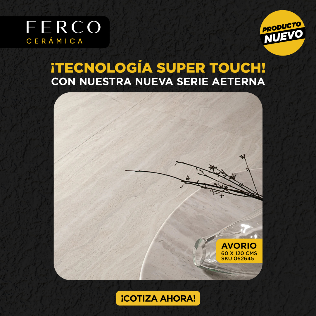 Ferco - Porcelanato con acabado natural y tecnología Super Touch ...