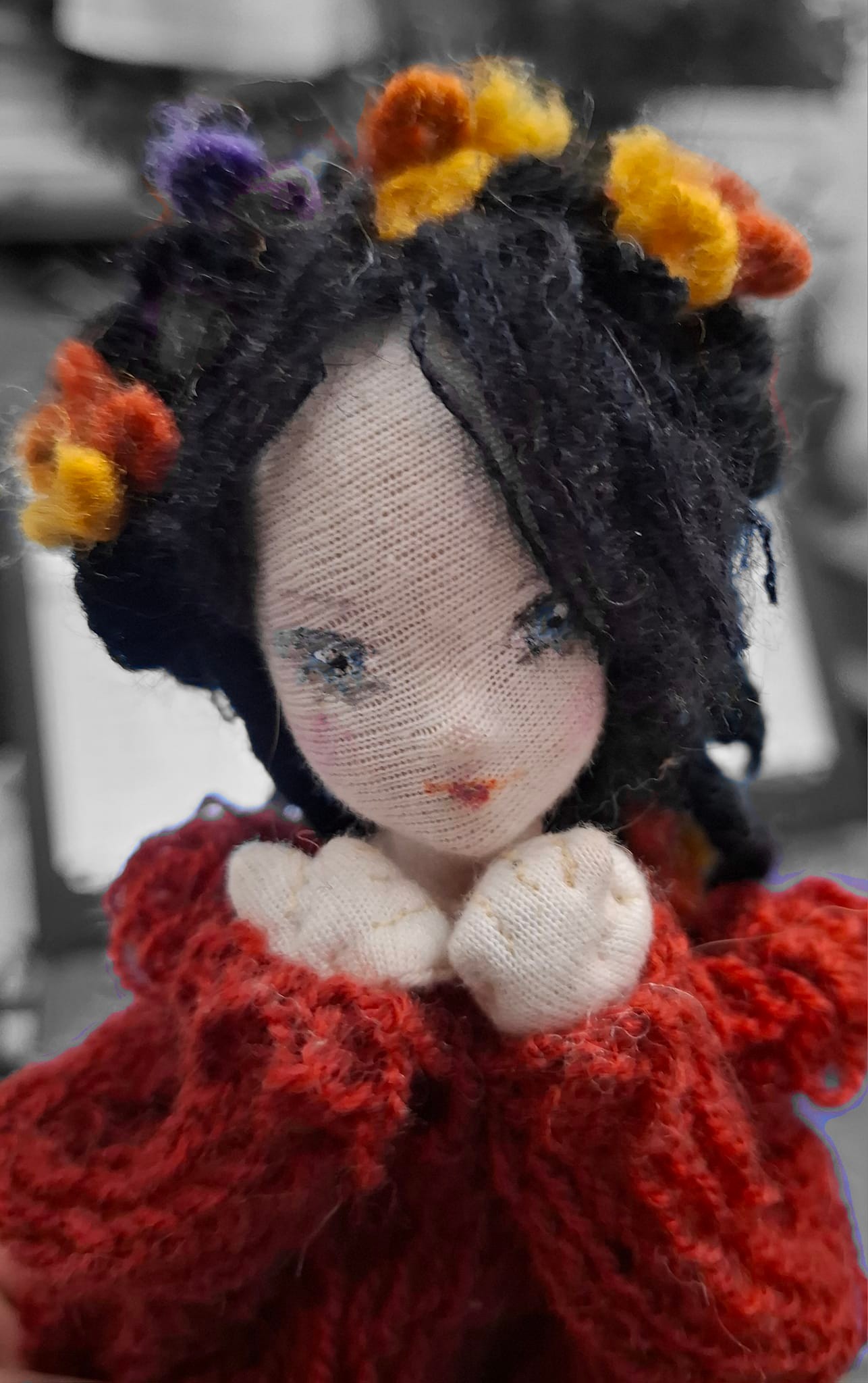 Meet Tsukiko, Moon child♡ Anime inspired art doll, 42 cm Cotton
