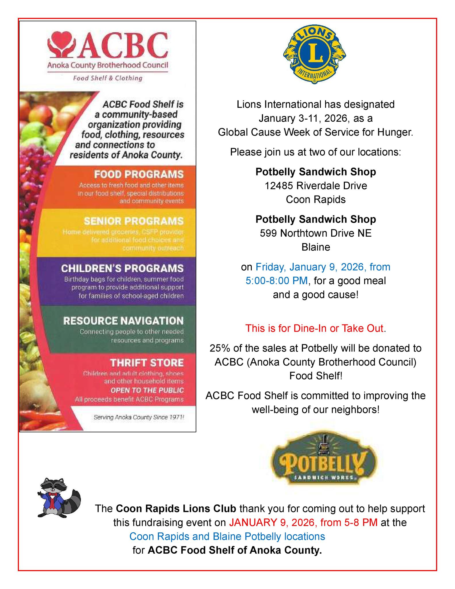 Anoka County Brotherhood Council - ACBC Food Shelf | Anoka MN