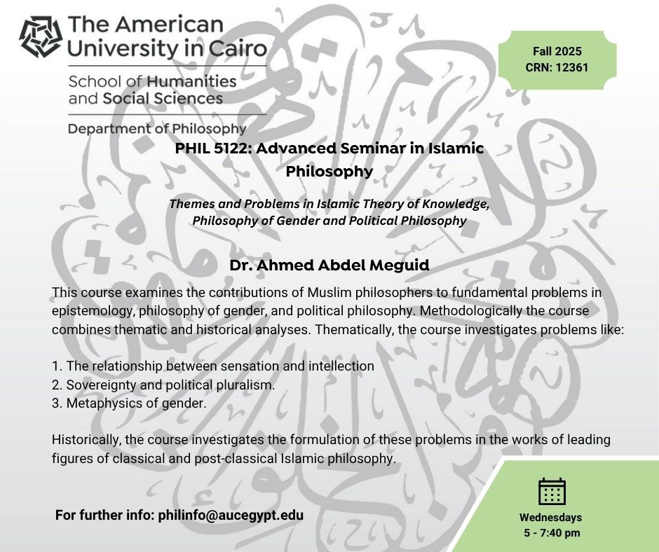 Department of Philosophy - AUC - Fall 22 MA Philosophy Admission is now ...