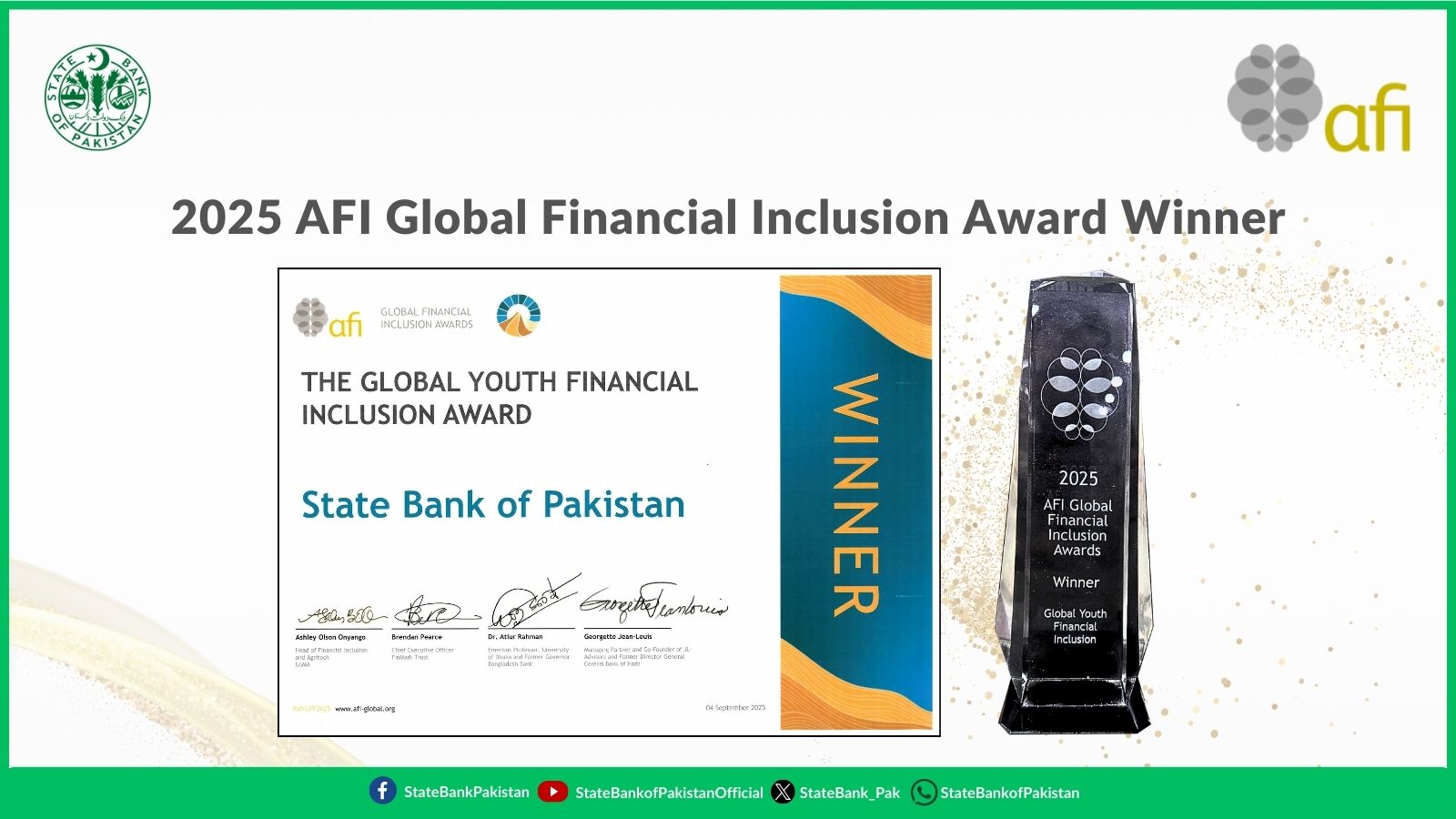 #SBP receives Global Youth... - State Bank of Pakistan | Facebook