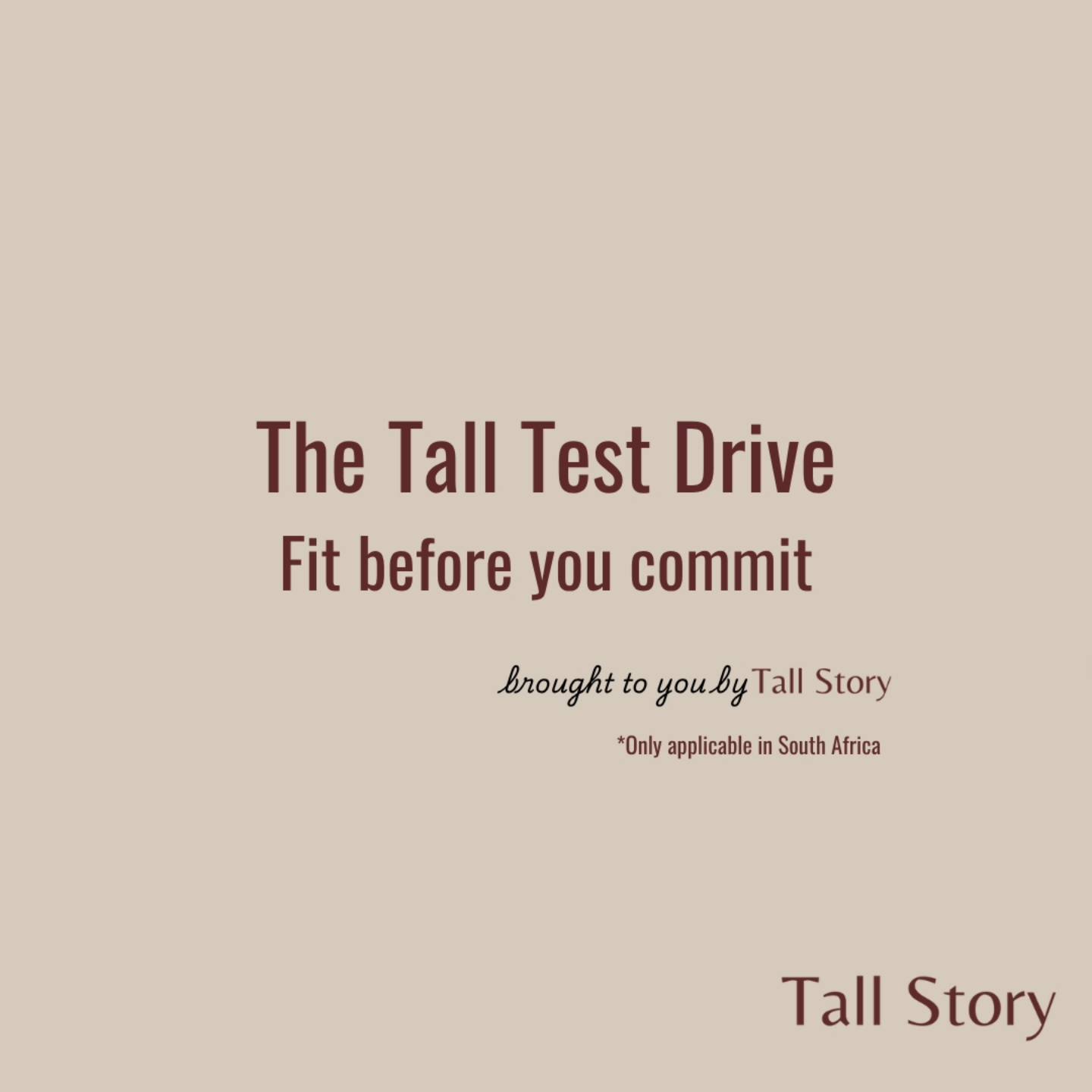 Tall Story - Tall Test Drive is here! Because finding... | Facebook