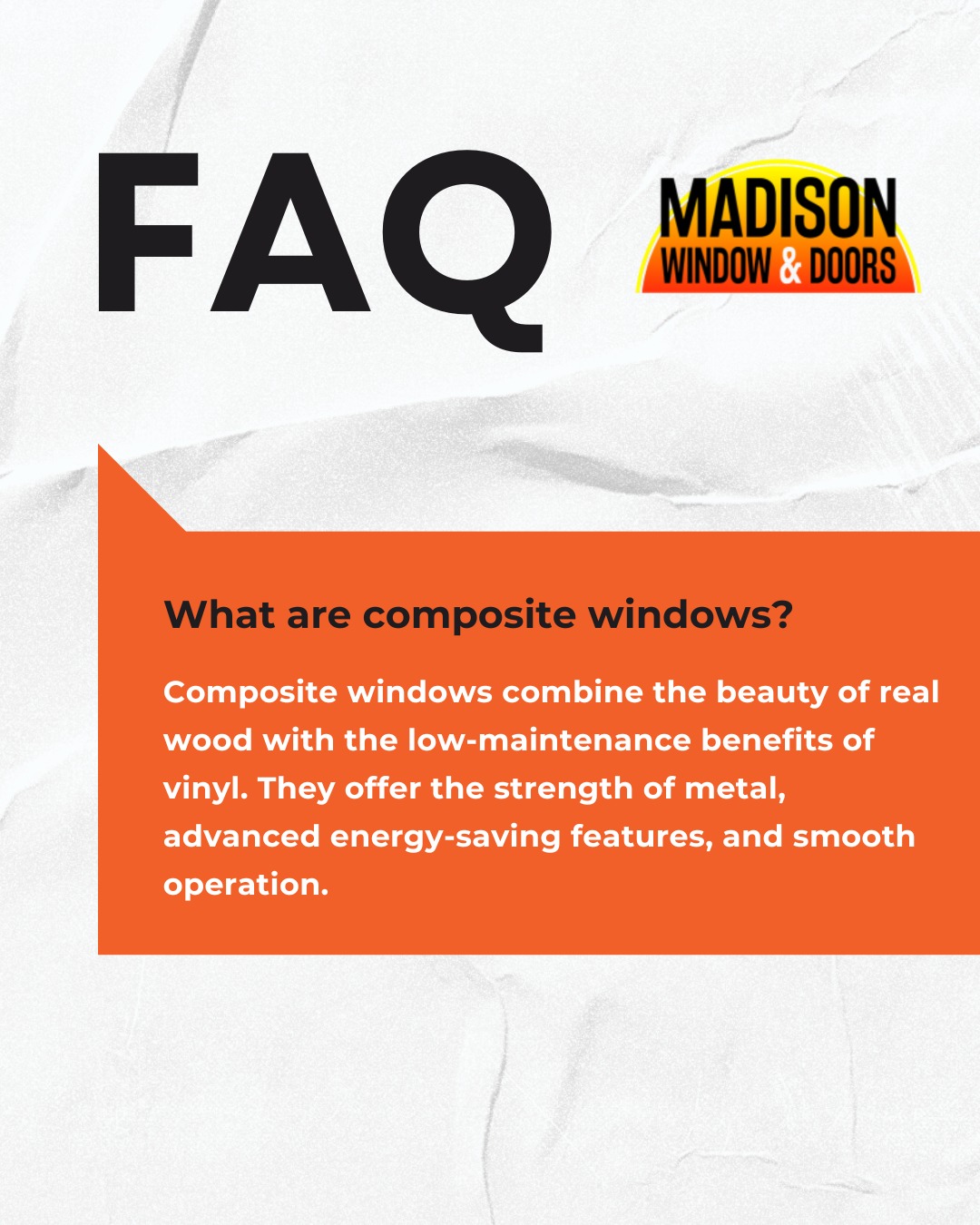 Composite windows are a top... - Madison Window & Doors | Facebook