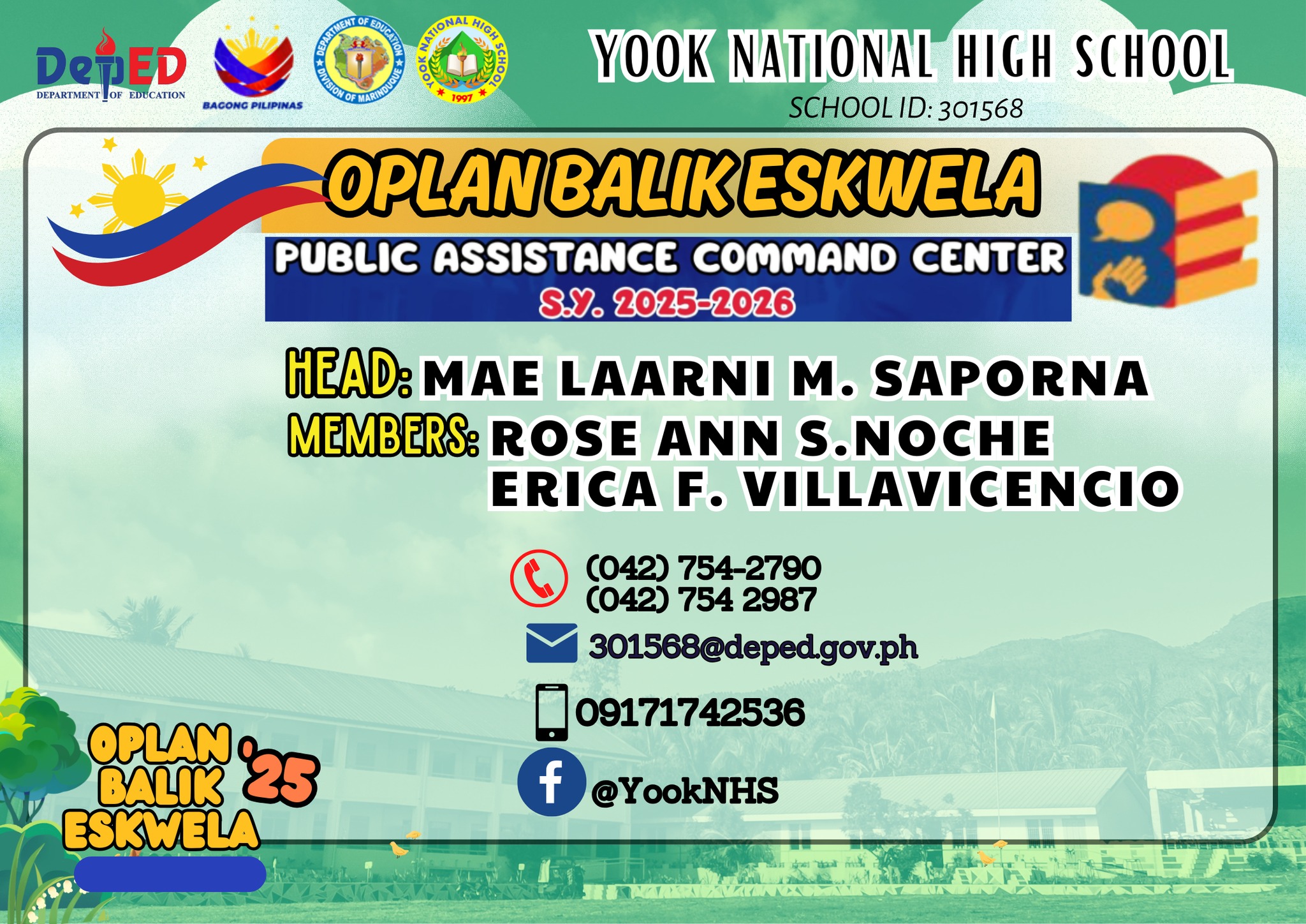 Yook - OPLAN BALIK ESKWELA 2025 Upang maging maayos at organisado ang ...
