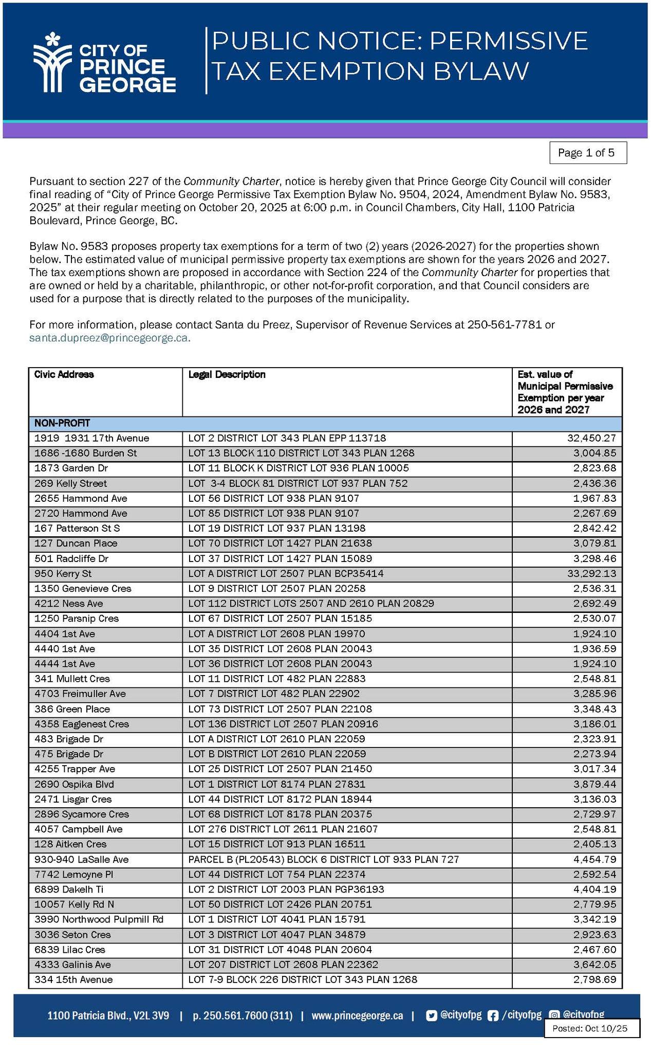 City of Prince George added a new... - City of Prince George