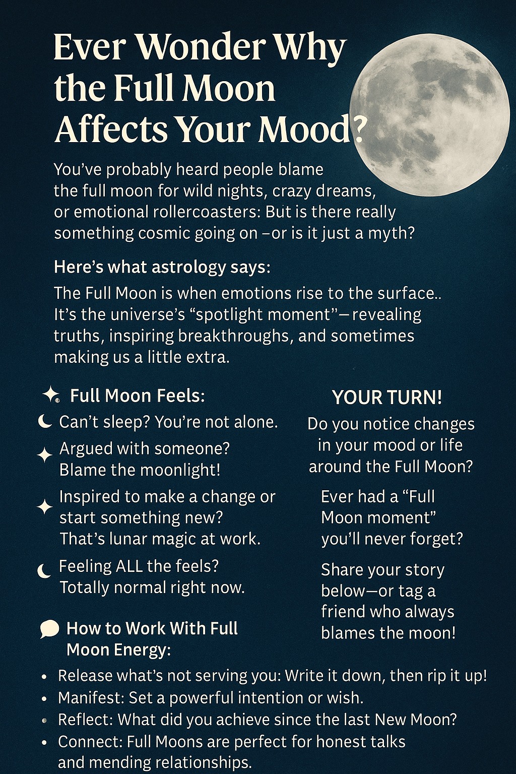 Astrolunara - 🌕 Ever Wonder Why the Full Moon Affects Your Mood? 🌕 You ...