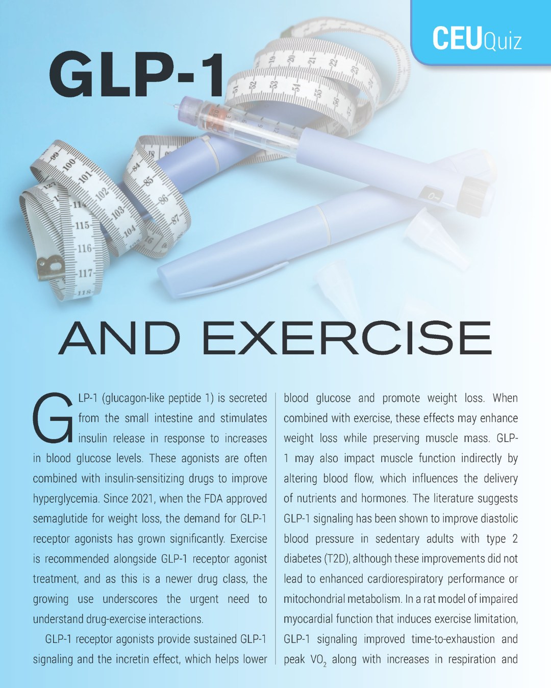 🚨 Sneak Peek Alert 🚨 We're dropping an exclusive first look at one of the standout features from the Spring 2025 Journal of Personal Training — GLP-1 and Exercise 💉🏋️‍♀️ Explore how