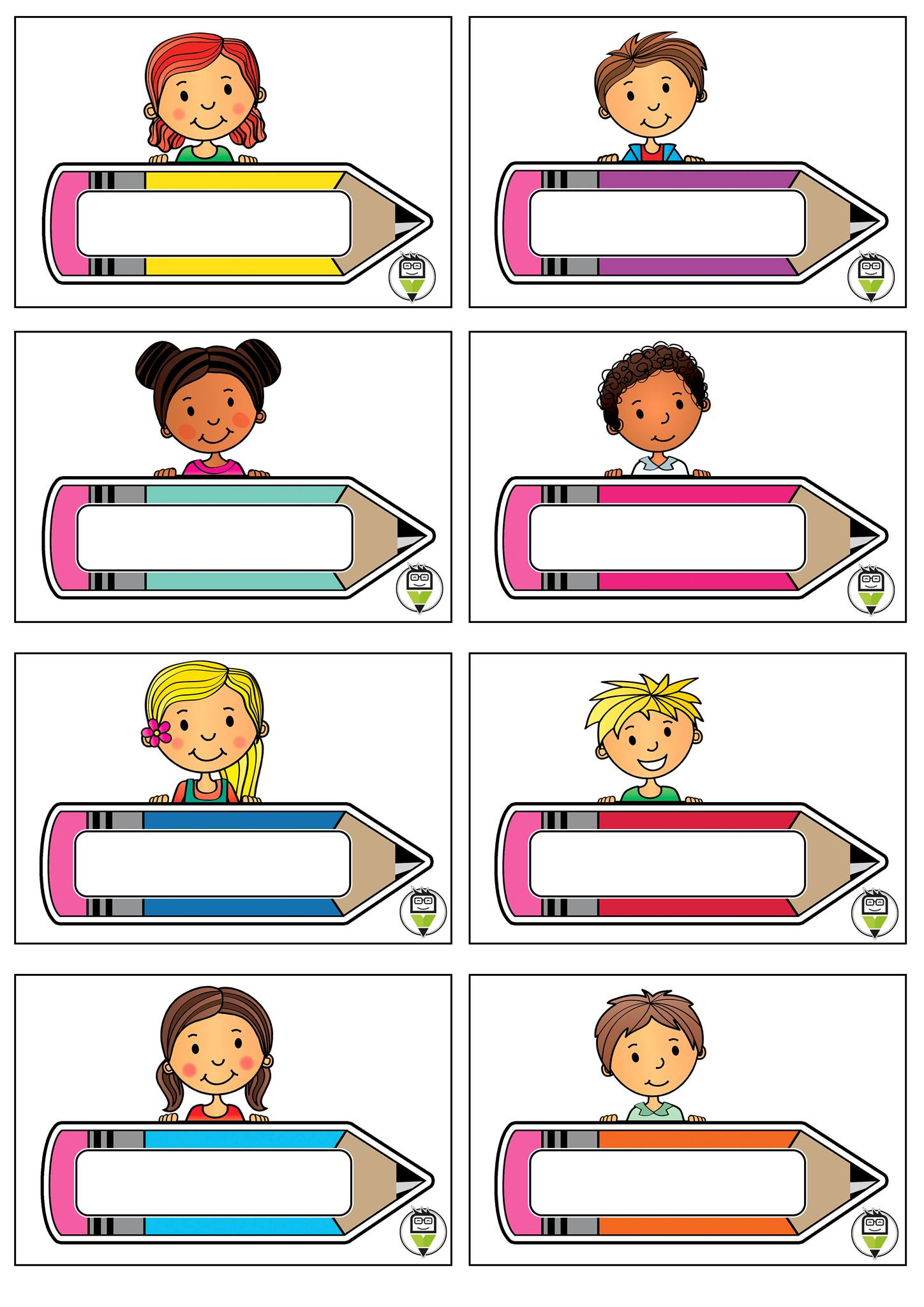 Gafetes de Lápiz para imprimir... - Material Didáctico | Facebook