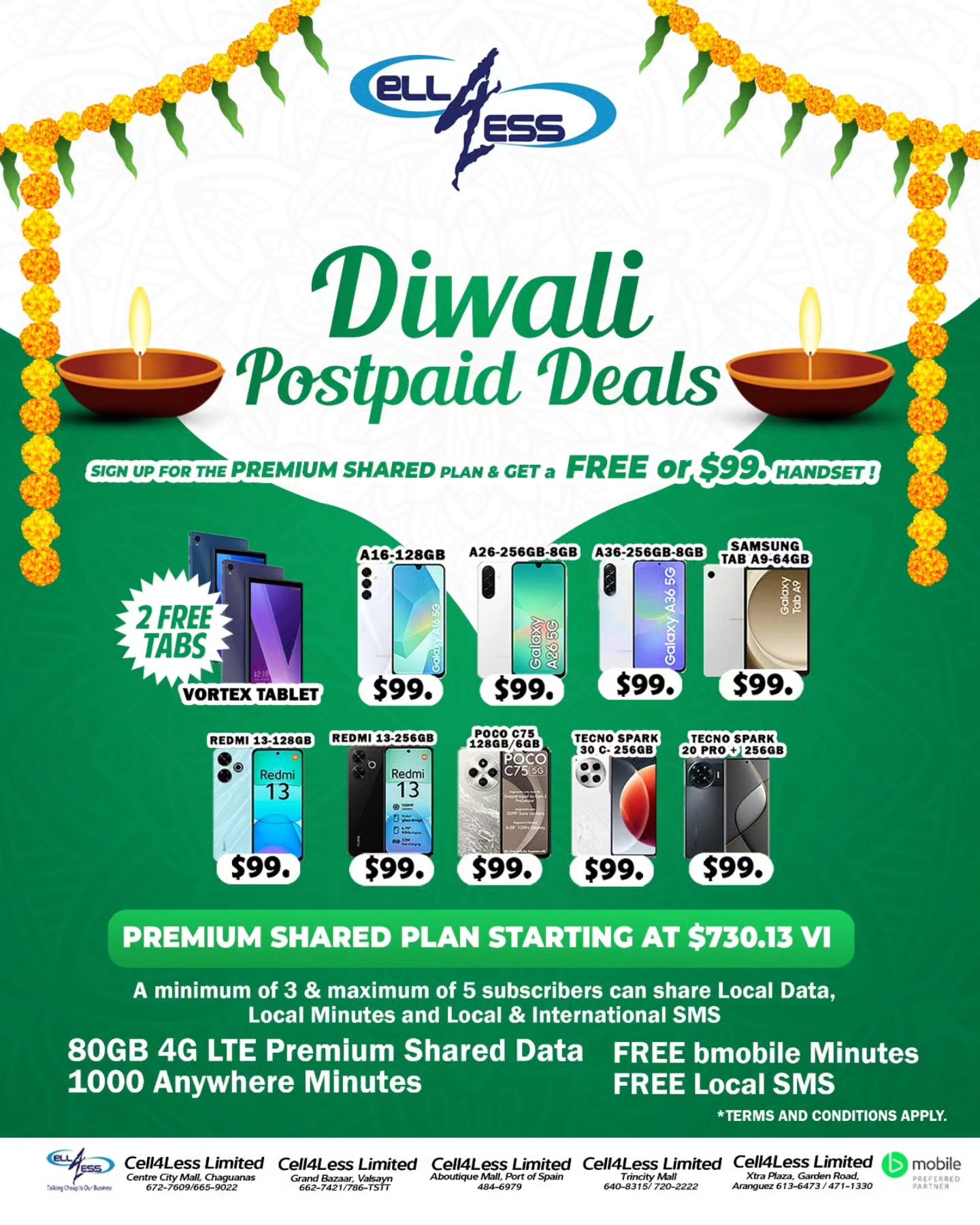 Cell 4 Less - DIWALI POSTPAID DEALS are here at Cell4Less... | Facebook