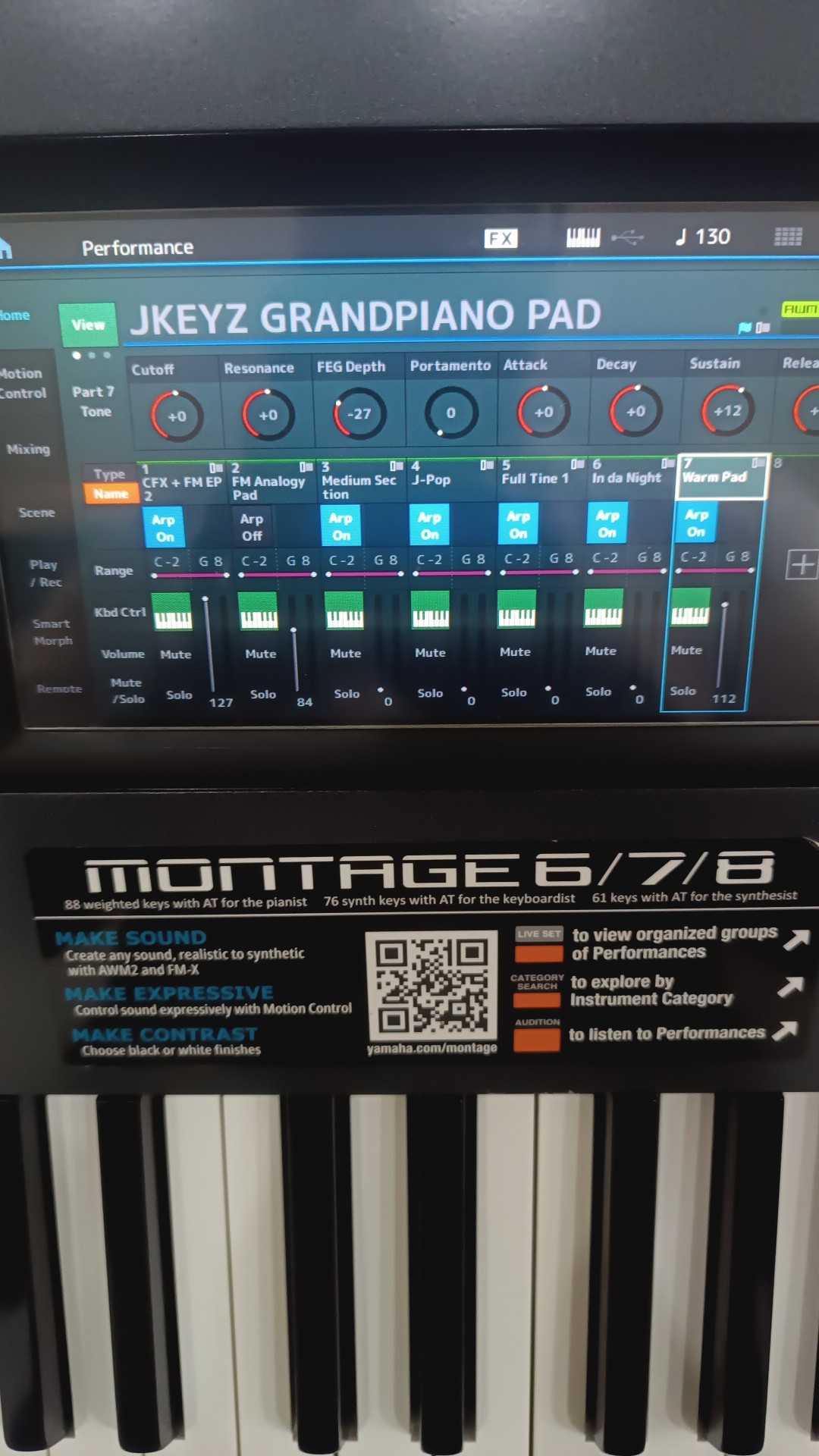 Preset for Organ Players on Yamaha Montage 8 Yamaha Motif XF