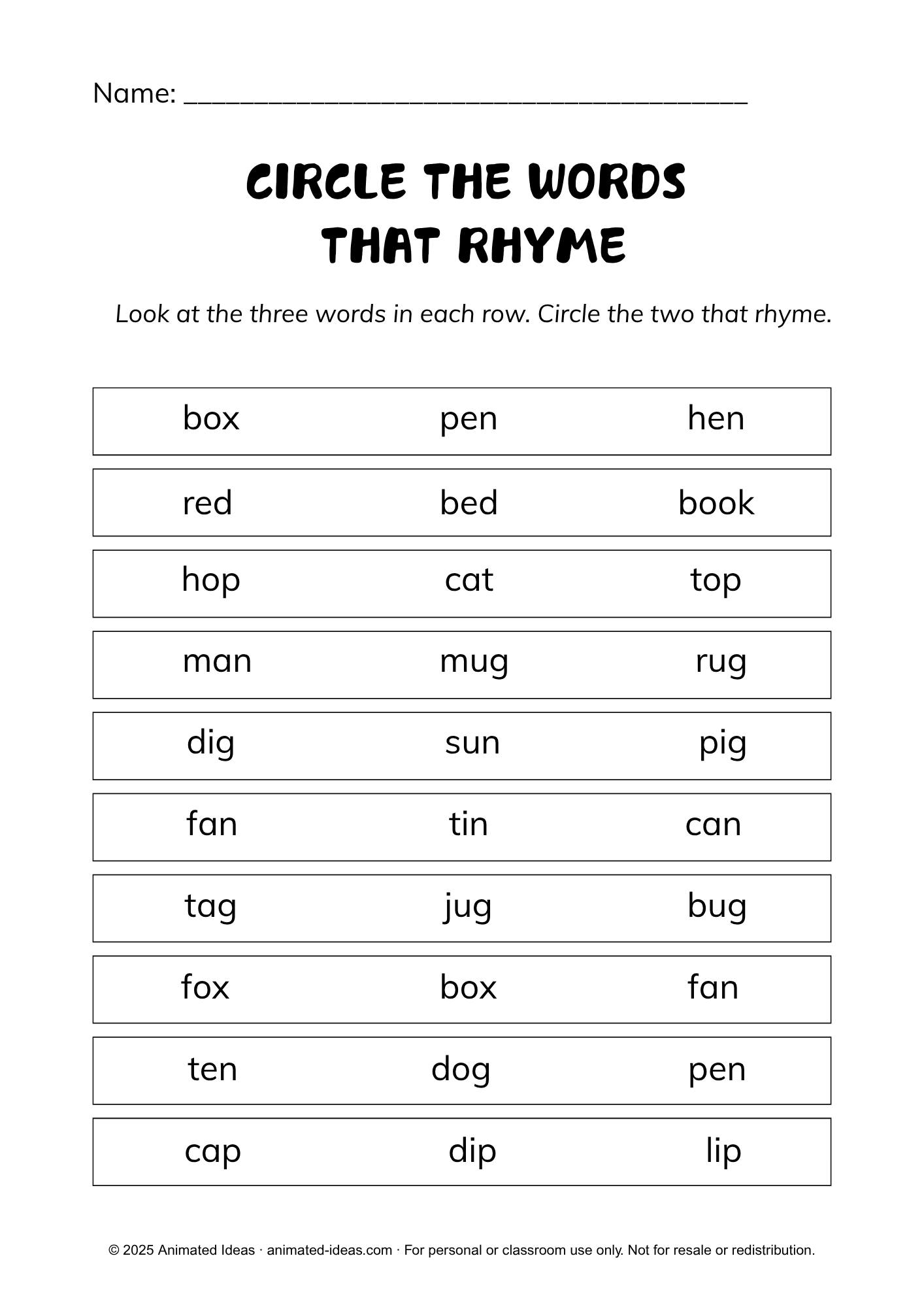 GRADE 1 - 3 ENGLISH MATATAG | FREE Rhyming Words Worksheet | Facebook