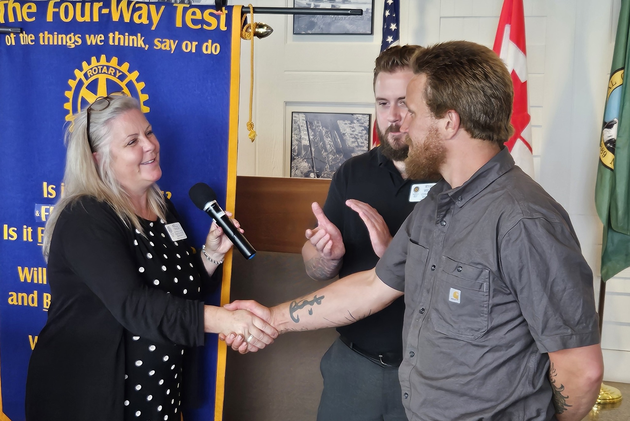 Rotary - Club president Kelli Thode and Ryan Willis welcome new club ...