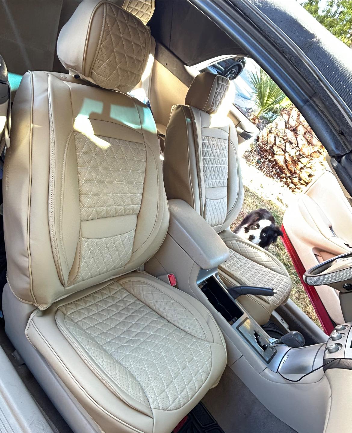 US Auto Seat Cover Inc – Front Driver Bottom Leather Seat Cover For 2008 Toyota Solara Convertible – Gray