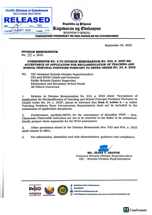 DepEd - For information, guidance, and reference. 👉DM No. 935 s. 2025 ...