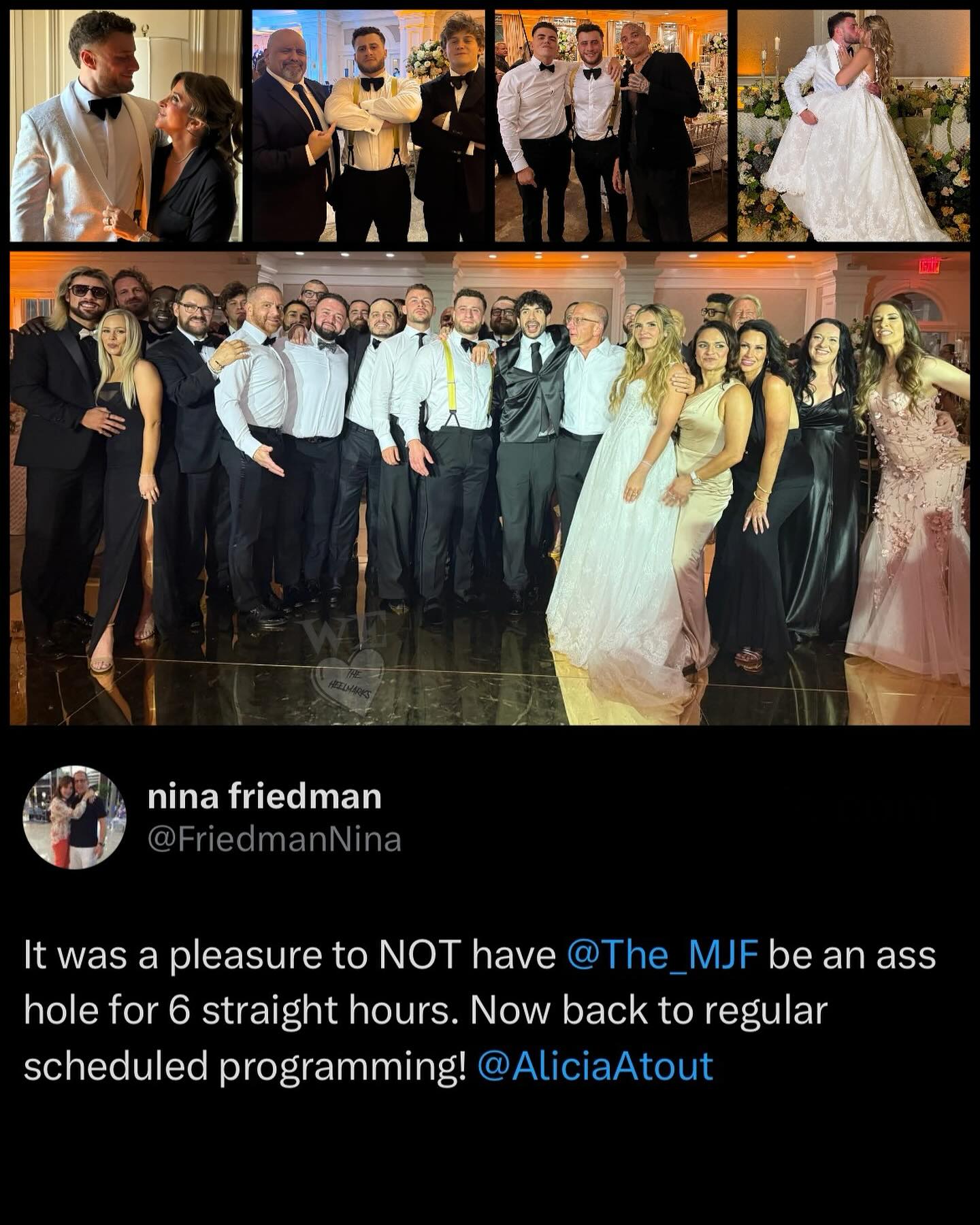 Heel - ️😂Congratulations to MJF & Alicia on their beautiful wedding😂 ️ ...
