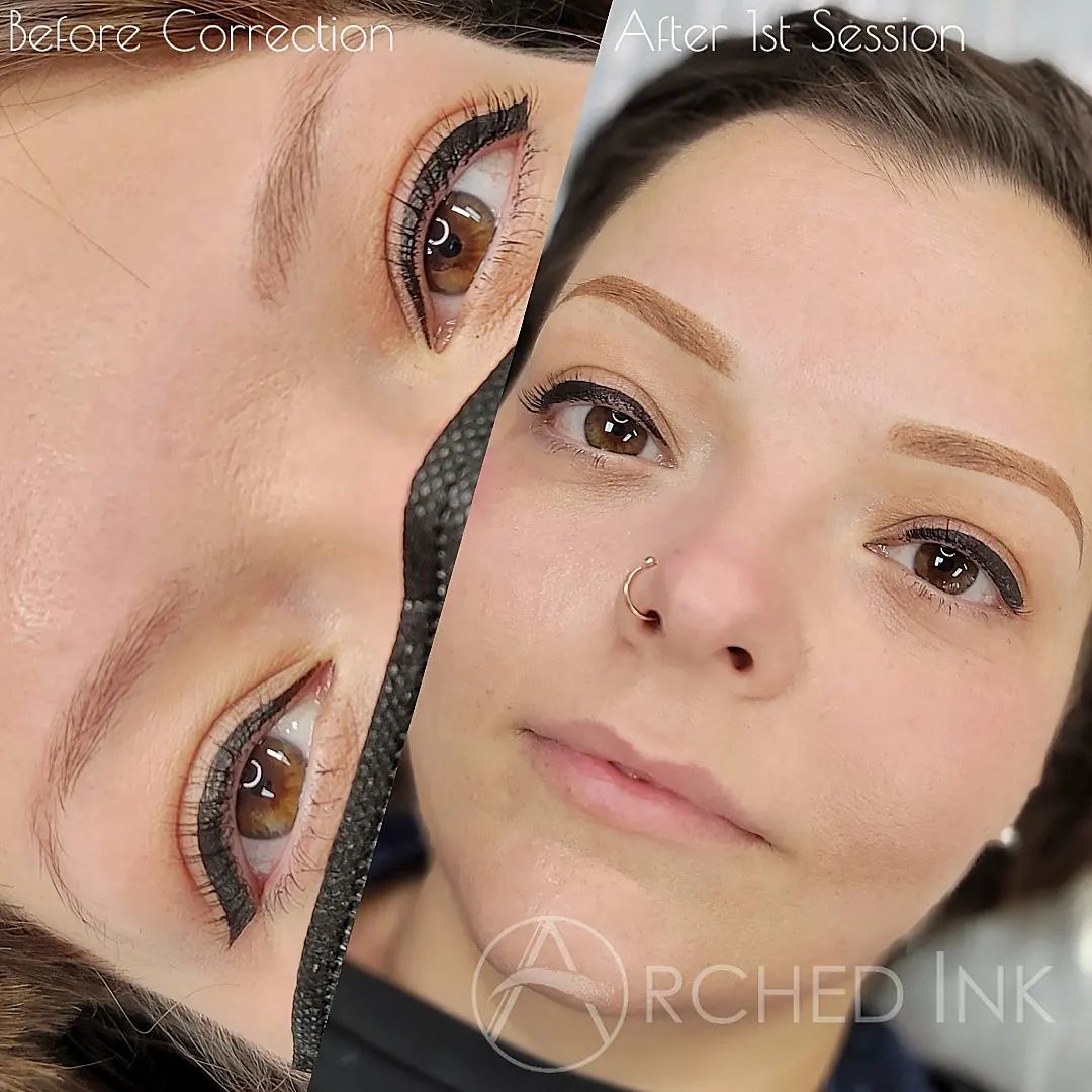 Arched Ink - Before and after correction! Previous work...
