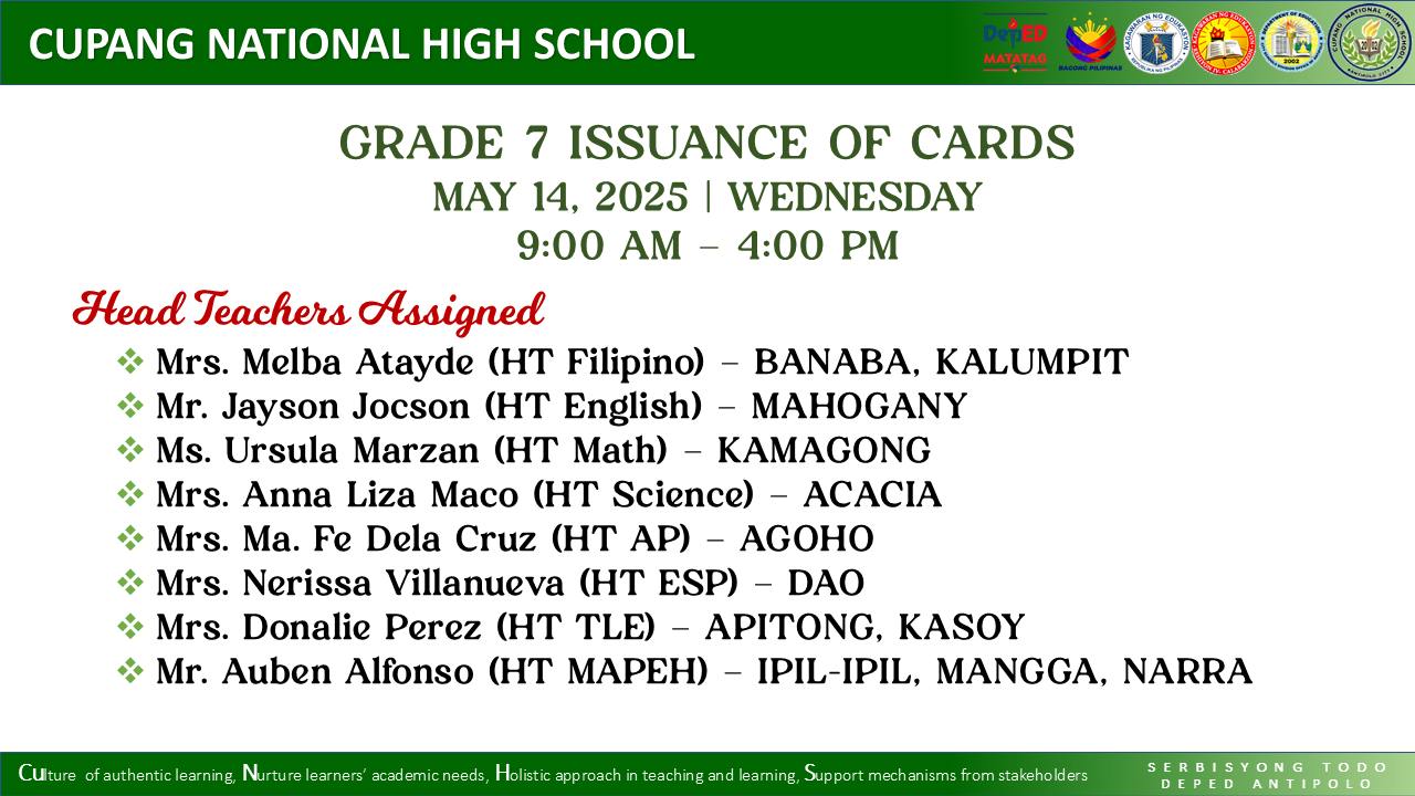 DepEd Tayo Cupang NHS - Antipolo City | Antipolo