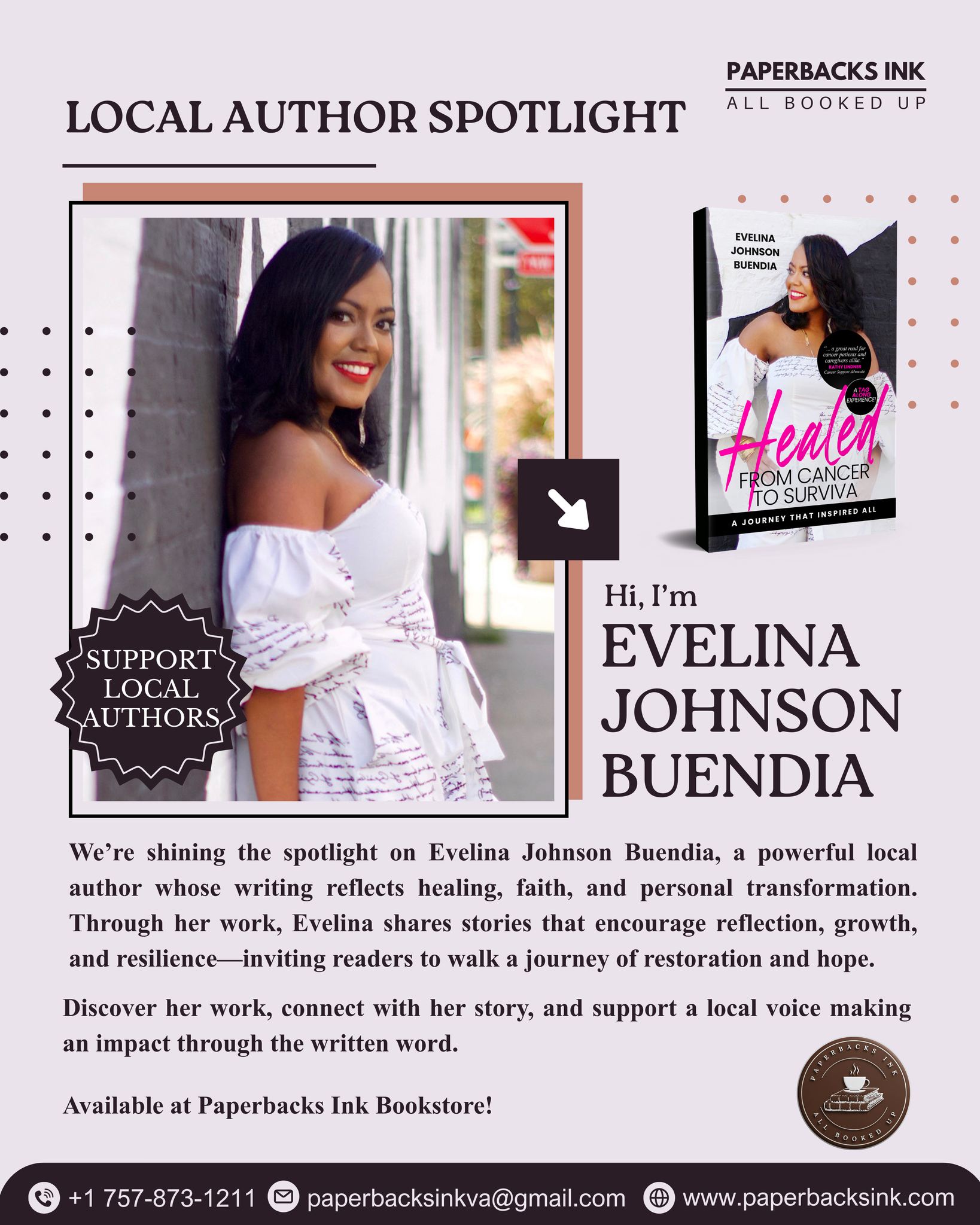 Paperbacks Ink - 📚 LOCAL AUTHOR SPOTLIGHT 📚 Evelina... | Facebook