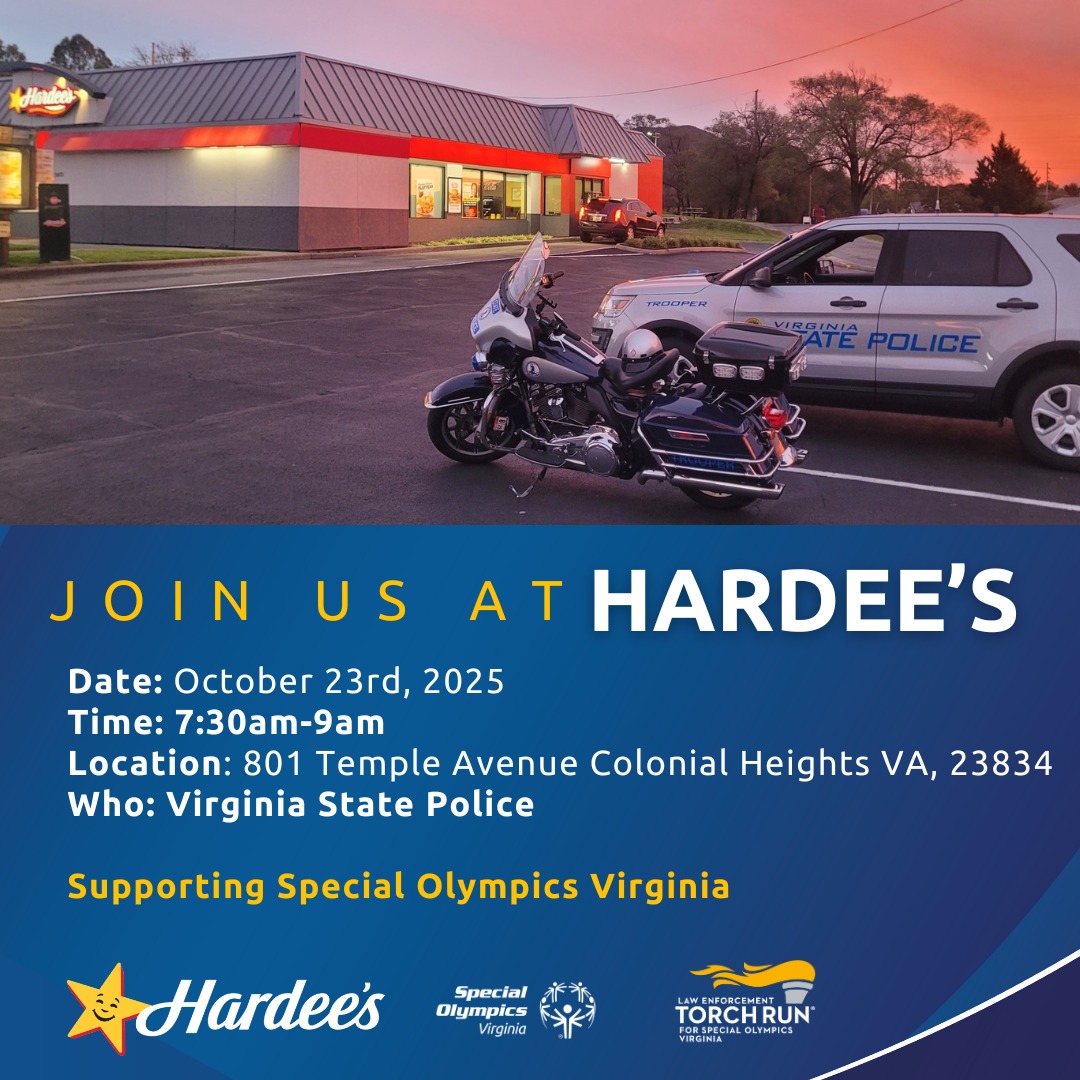 Virginia - Join the #VirginiaStatePolice at the Hardees in Colonial ...