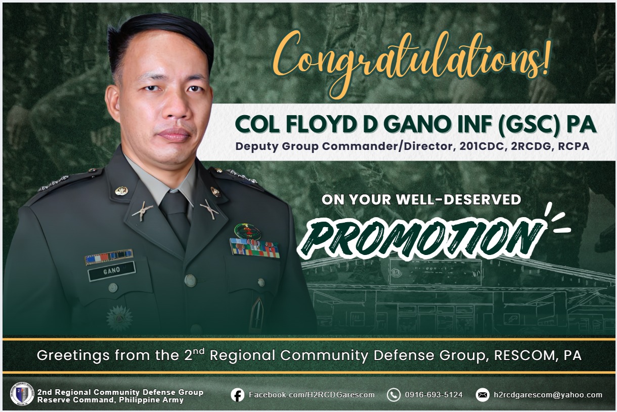 CONGRATULATIONS! The 2nd Regional Community Defense Group, Reserve ...