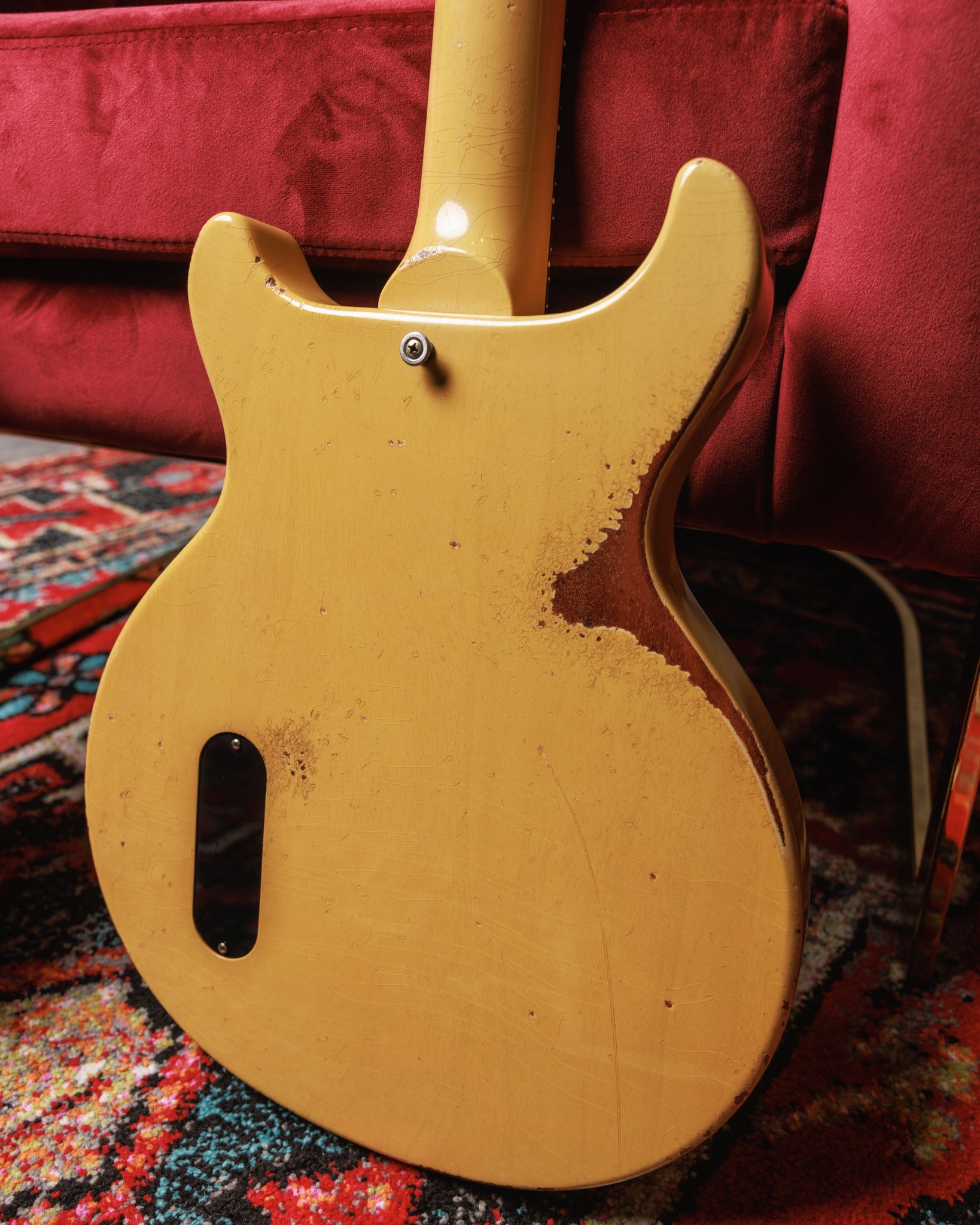Restored 1958 Les Paul Junior double cut guitar from Matsumoku factory