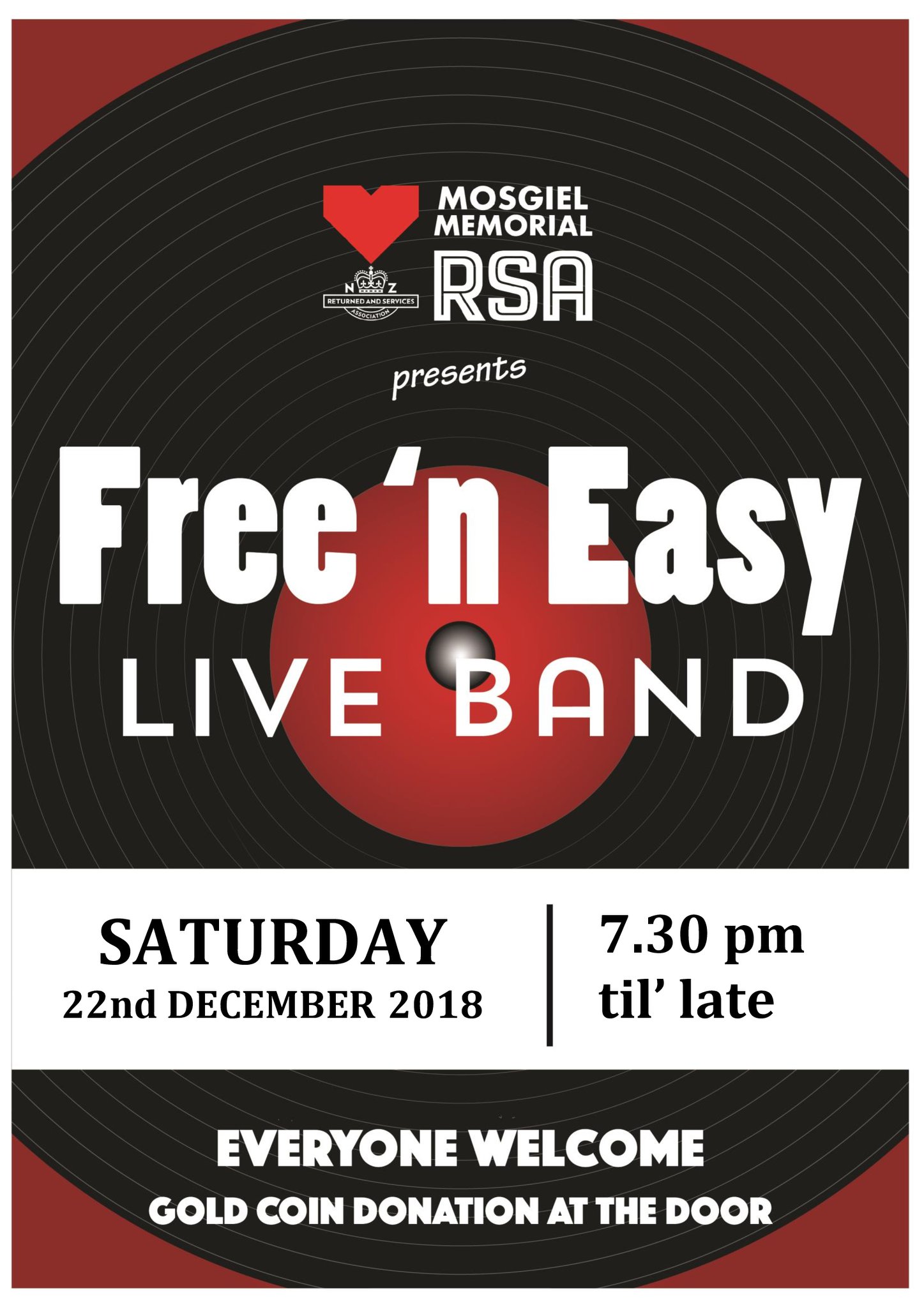 RSA Mosgiel - Free n Easy are back at Mosgiel RSA Saturday 22nd ...