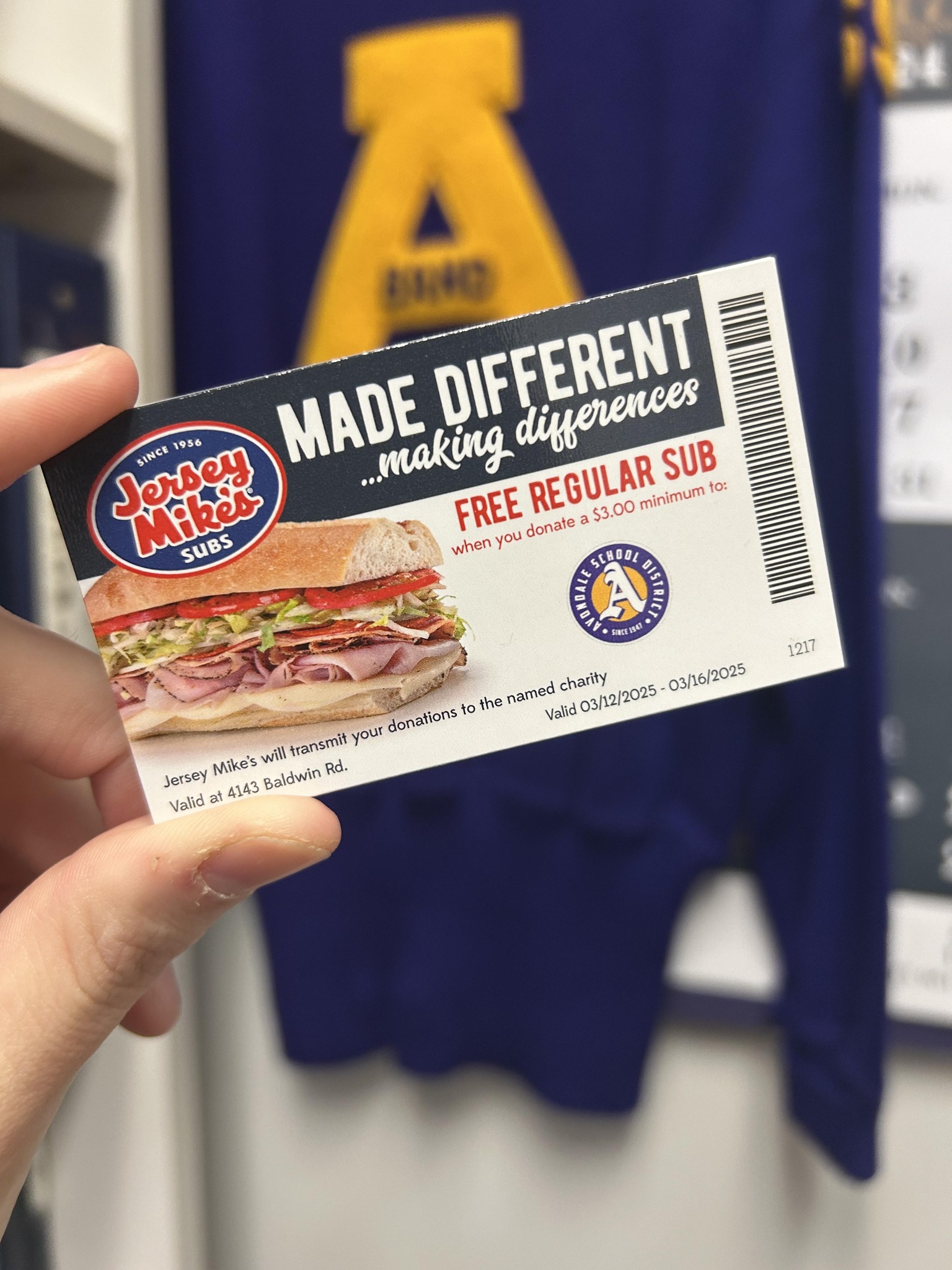 Avondale School District - Shoutout and thank you to Jersey Mike's Subs ...