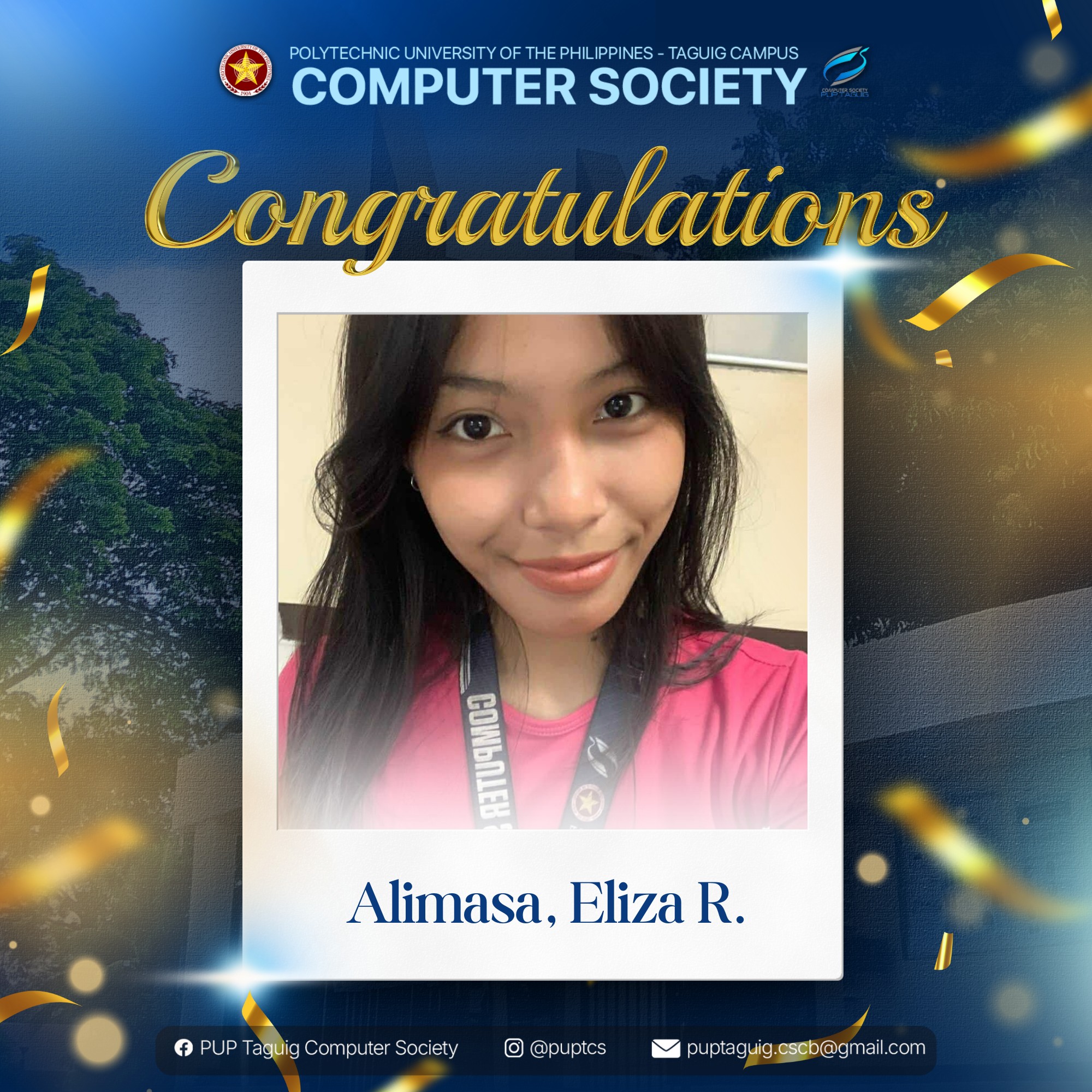 𝗖𝗼𝗻𝗴𝗿𝗮𝘁𝘂𝗹𝗮𝘁𝗶𝗼𝗻𝘀,... - PUP Taguig Computer Society | Facebook