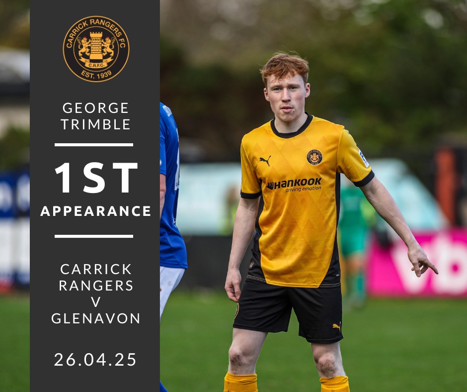 Carrick - Congratulations to George Trimble who who came off the bench ...