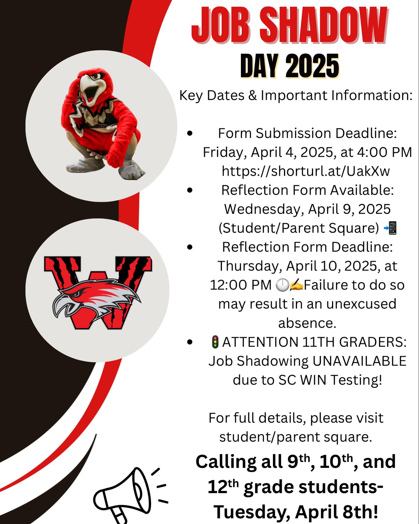 Westwood - 🚨 JOB SHADOW DAY 2025 🚨 Attention 9th, 10th, & 12th graders ...