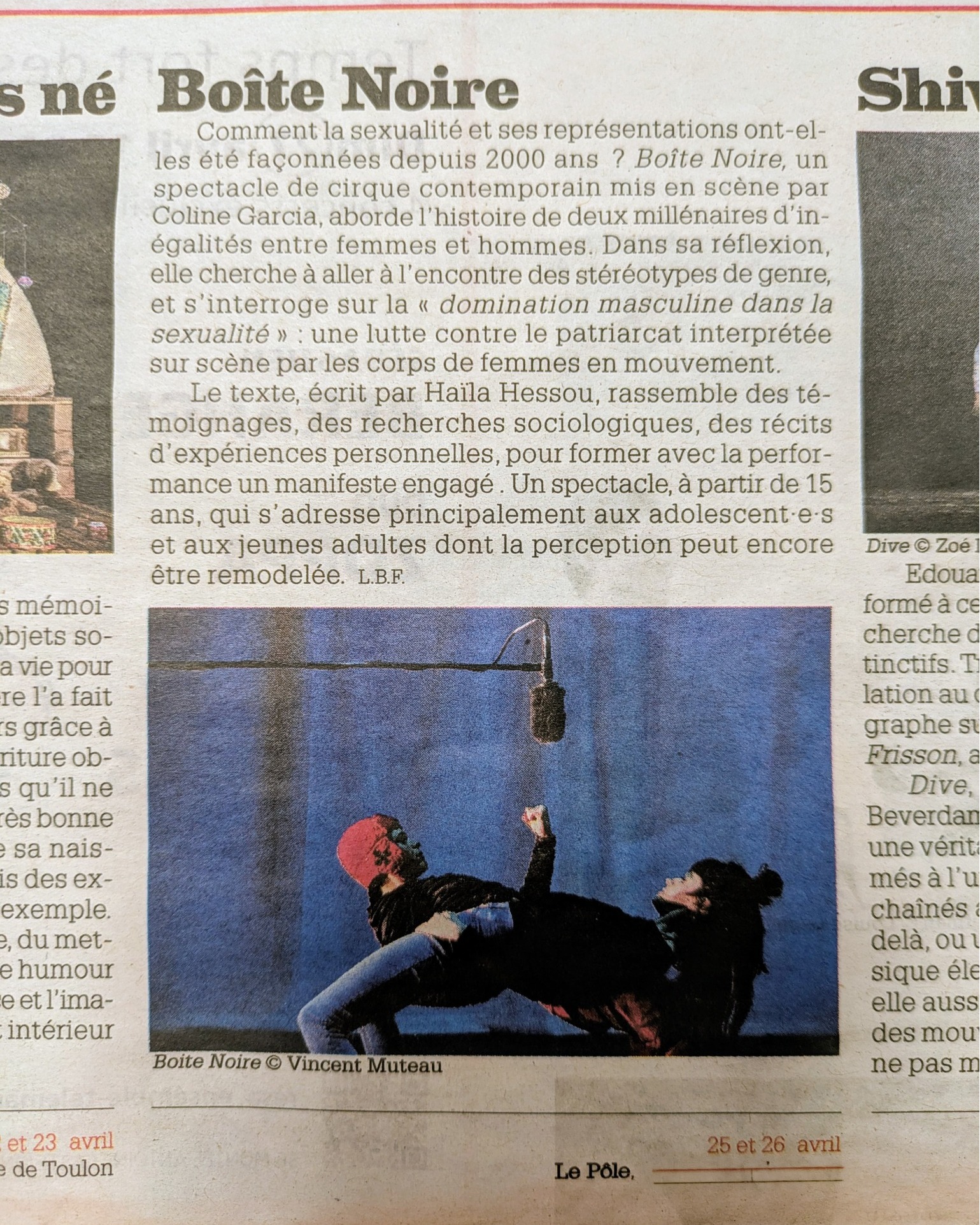 LE - LA PRESSE EN PARLE Merci Journal Zébuline 𝗕𝗢𝗜𝗧𝗘 𝗡𝗢𝗜𝗥𝗘 - Compagnie ...