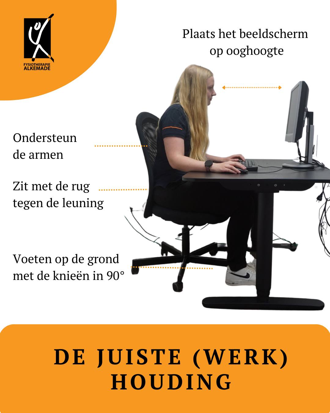 Fysio - Een goede (werk) houding aannemen is belangrijk om klachten aan ...