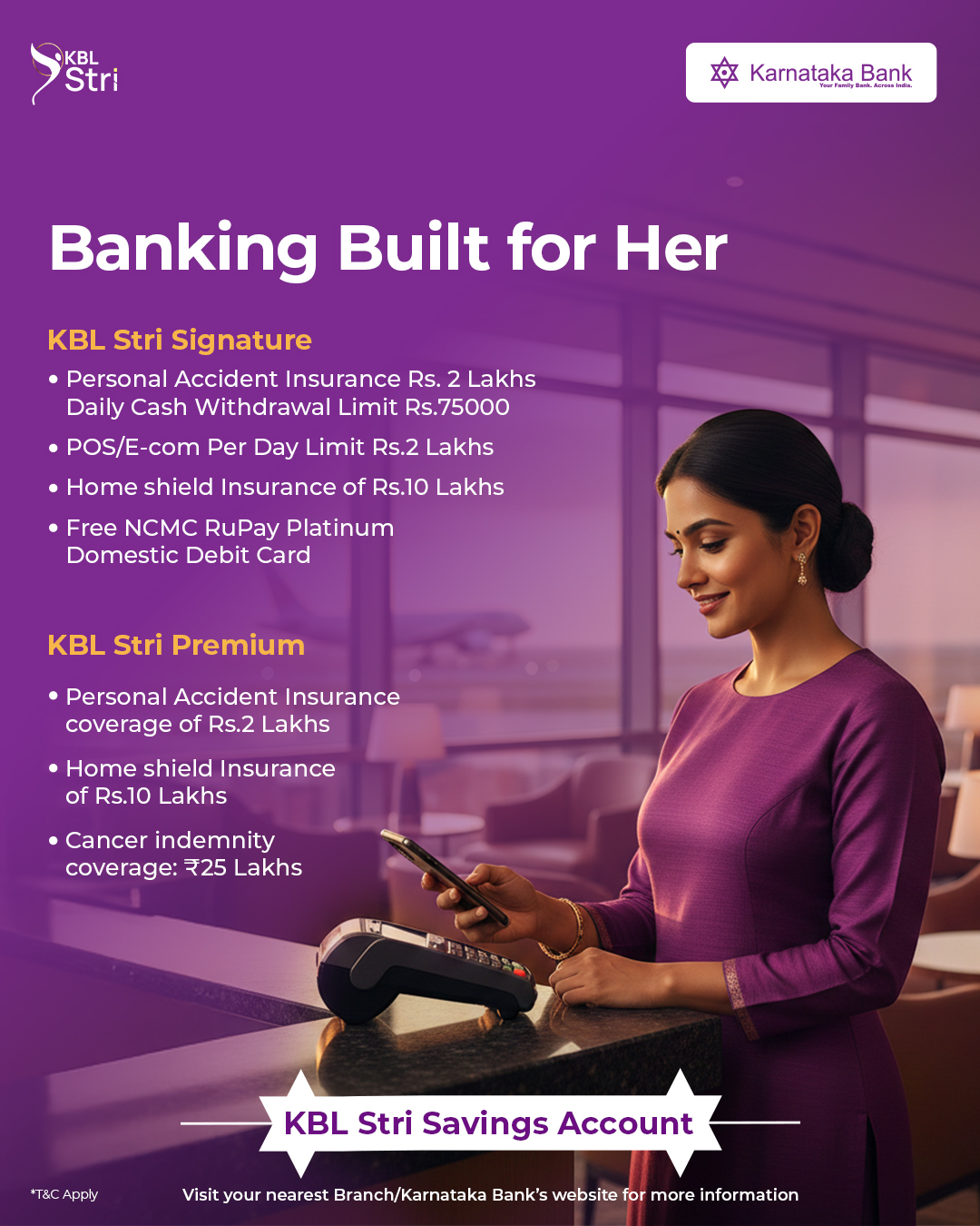 Karnataka - The KBL Stri Savings Account is thoughtfully designed to ...