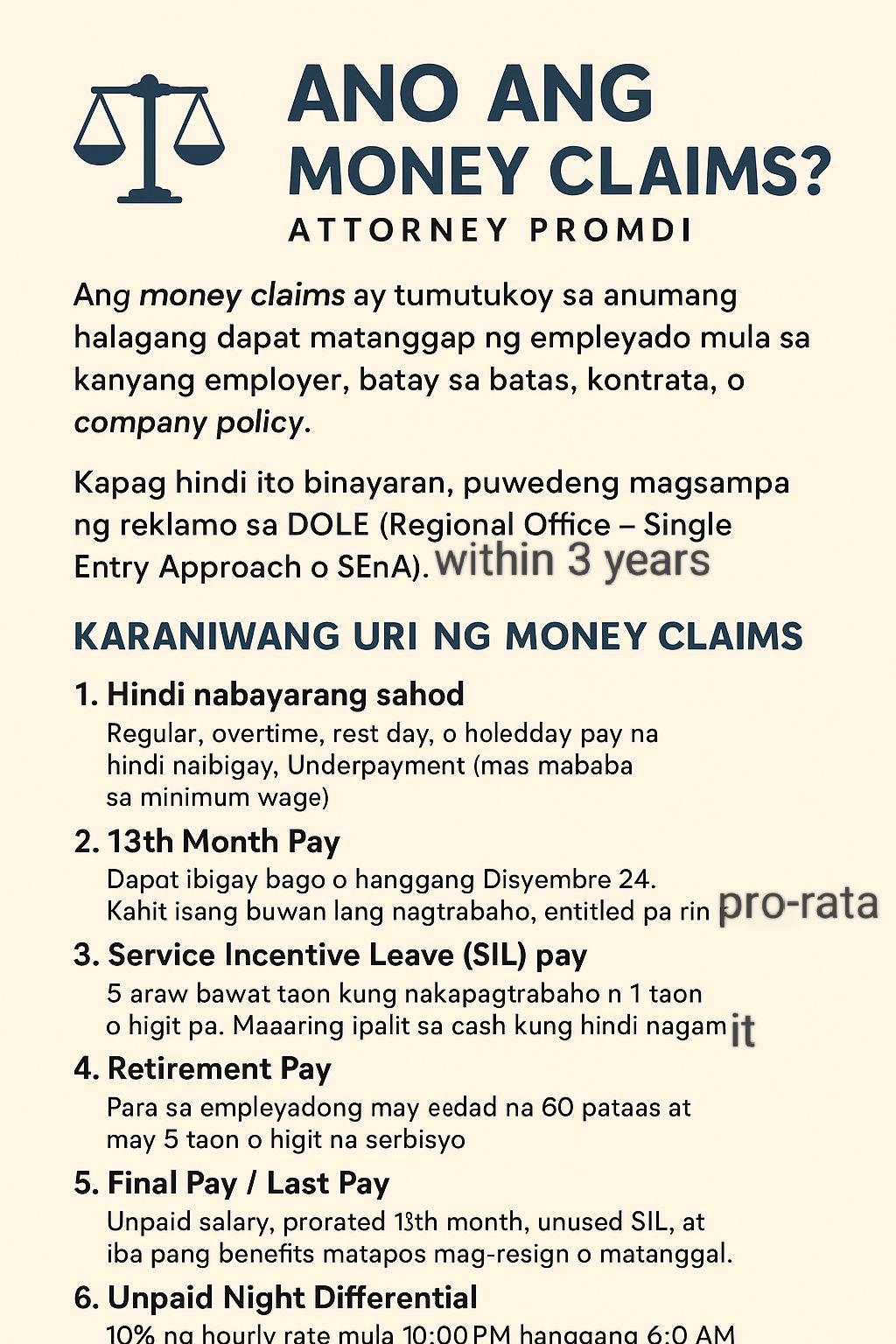 Attorney - #MoneyClaims ⚖️ ANO ANG MONEY CLAIMS? 👨‍⚖️ ATTORNEY PROMDI ...