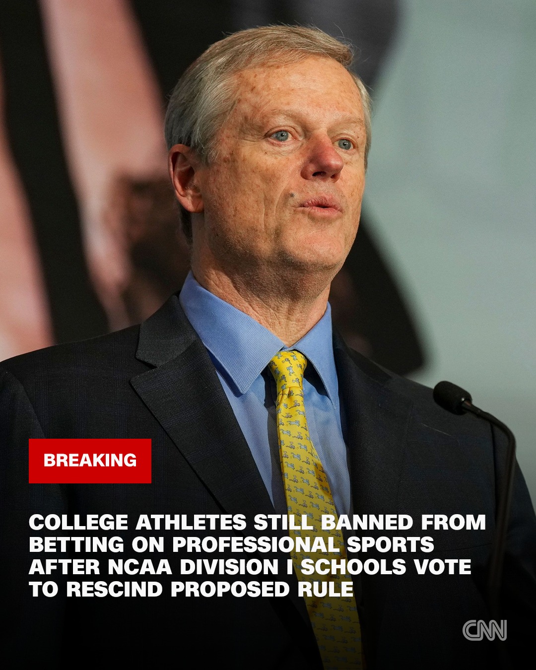 College athletes will still be prohibited from betting on any sport in which the NCAA sponsors a championship after an eleventh-hour push to rescind a proposed rule change reached the necessary two-thirds