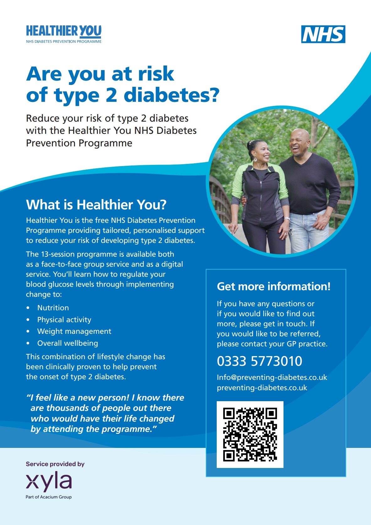 What's - Reduce your risk of type 2 Diabetes with the Healthier You NHS ...