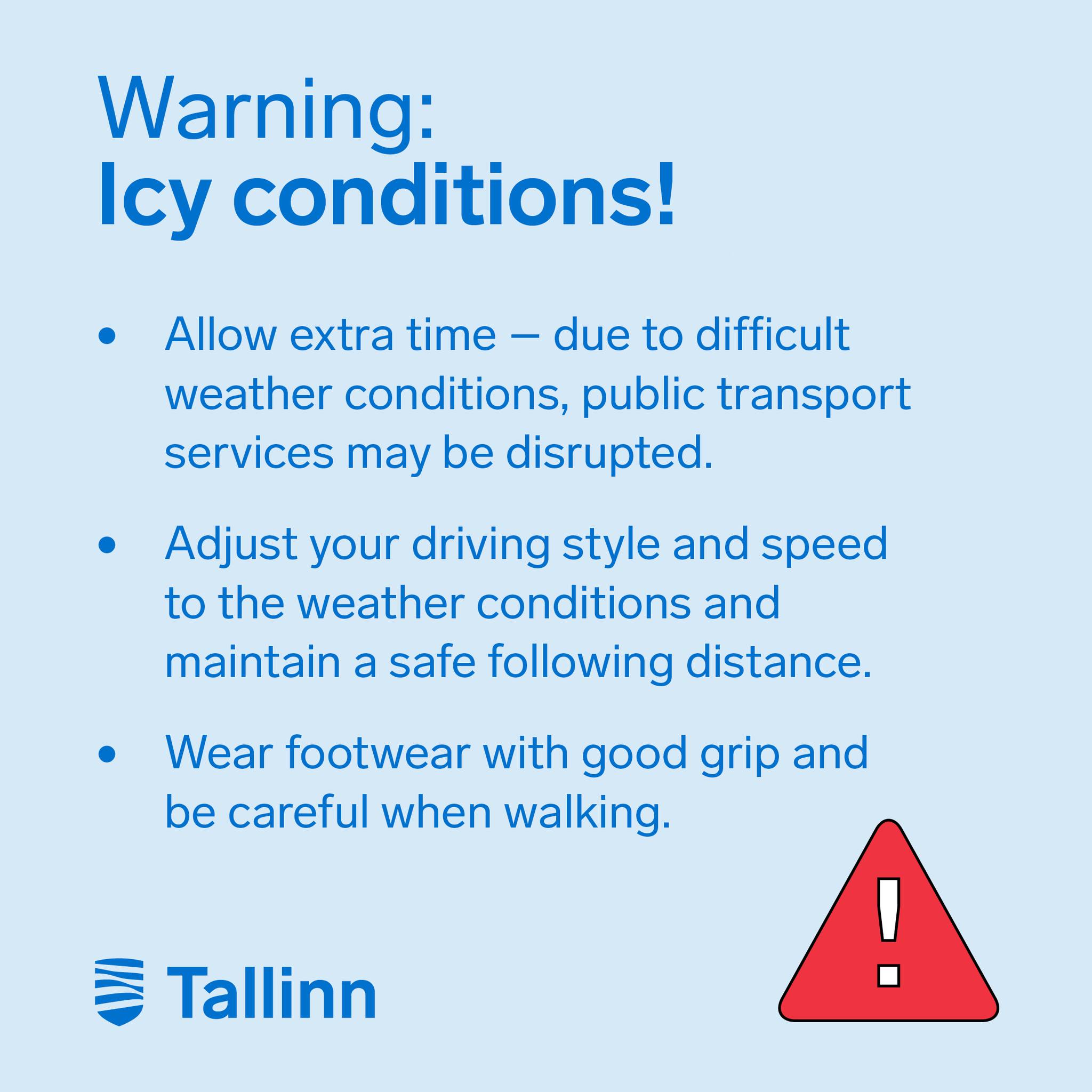City - Drive and walk safely! 💙 As temperatures fluctuate, the risk of ...