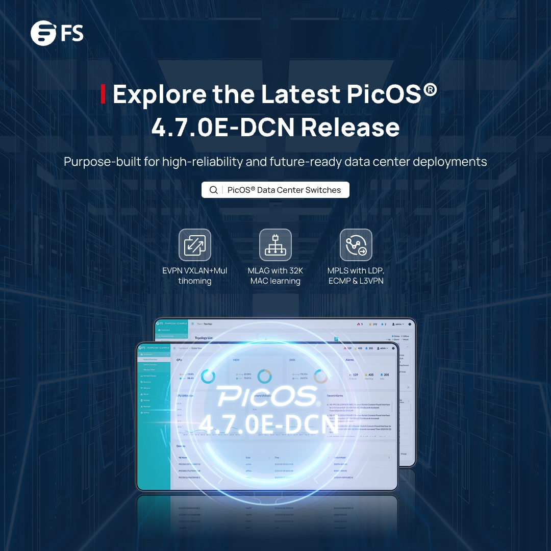 FS.com - New Release: PicOS® 4.7.0E-DCN Version! Designed... | Facebook