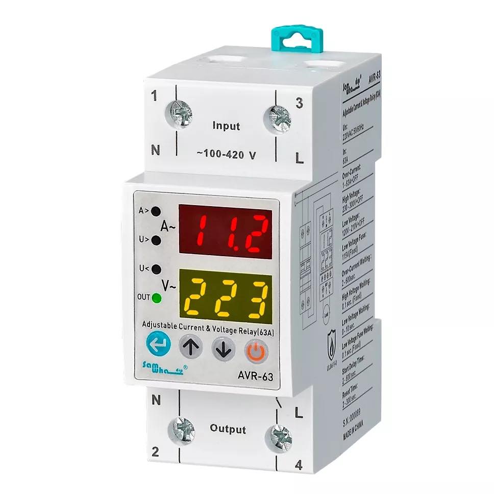Relais De Protection Surtension Triphasé 63A 380V - Dispositif De Récupération Automatique TVP3-60