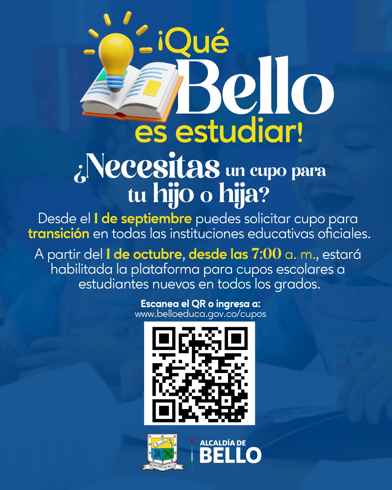 📚 A partir del 1 de septiembre, los... - Alcaldía de Bello | Facebook