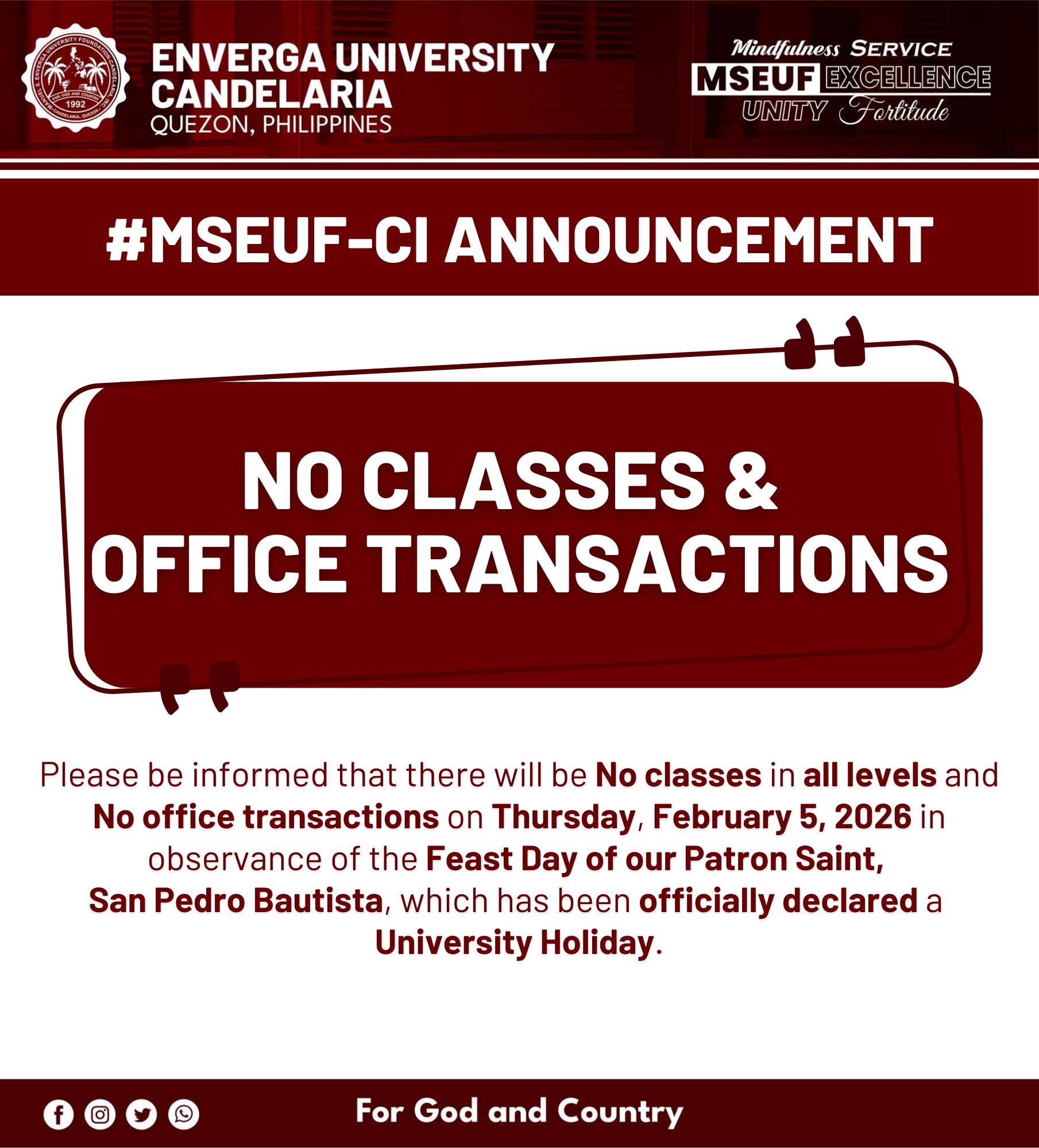 Manuel S. Enverga University Foundation-Candelaria, Inc. | Facebook
