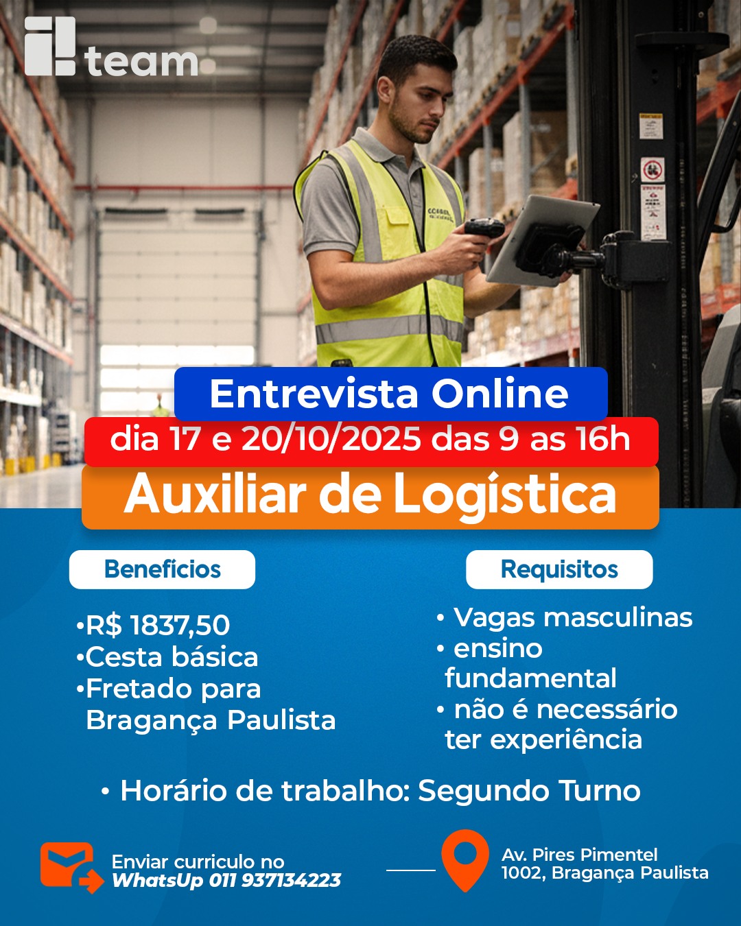 Team Leasing Brasil - Recursos Humanos | Bragança Paulista SP