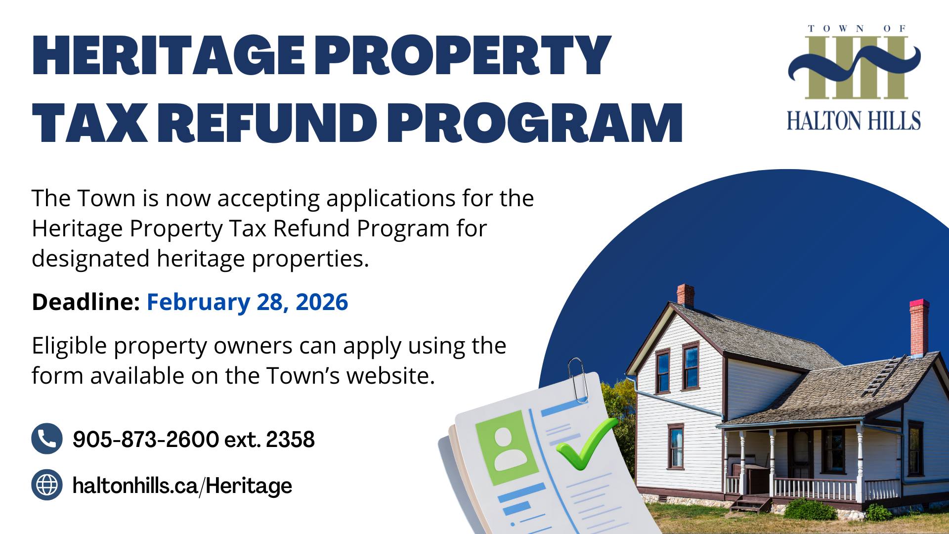Town - 📣 Heritage Property Tax Refund Program – Applications Now Open ...