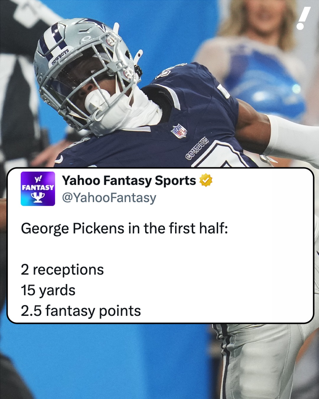 Not a great start for George Pickens 😬 - Yahoo Sports Fantasy | Facebook