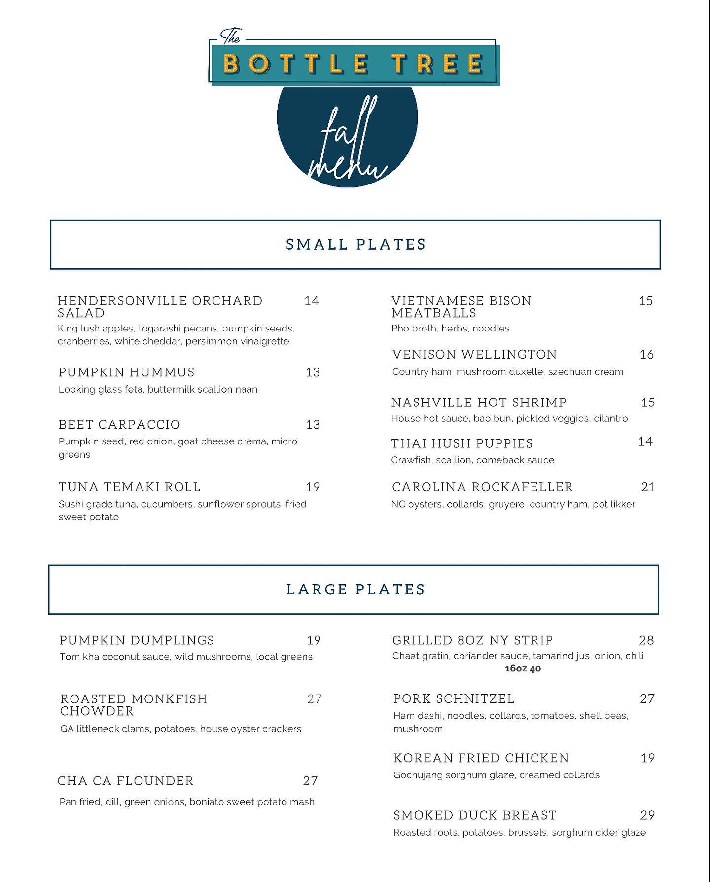 The Bottle Tree - 📣 New menu drop !!! 🚨 Our new menu is... | Facebook
