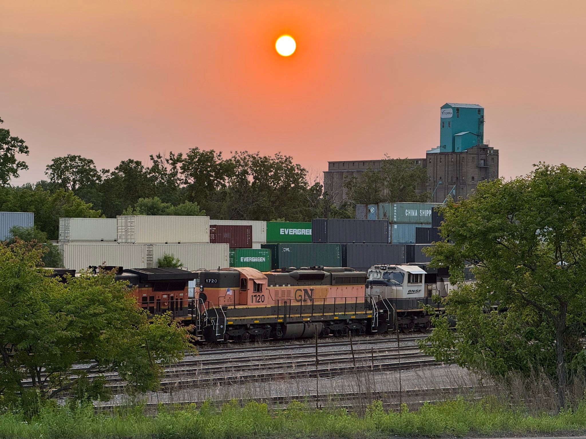 GN 1720 locomotive in Northtown Yard near Fridley, MN