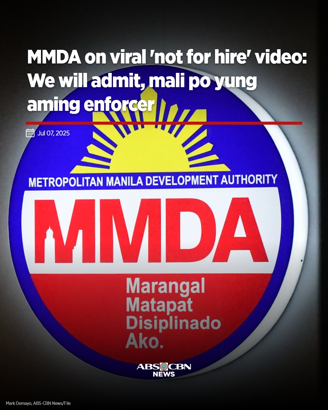 ABS-CBN - Bagaman aminado ang MMDA na mali ang kanilang tauhan sa ...